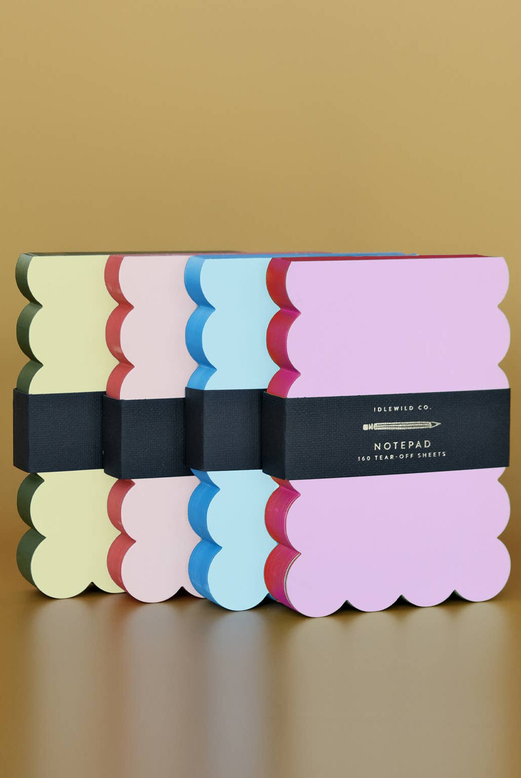 Scalloped Shaped Notepad | Peach + Persimmon Edge - Gather Goods Co.