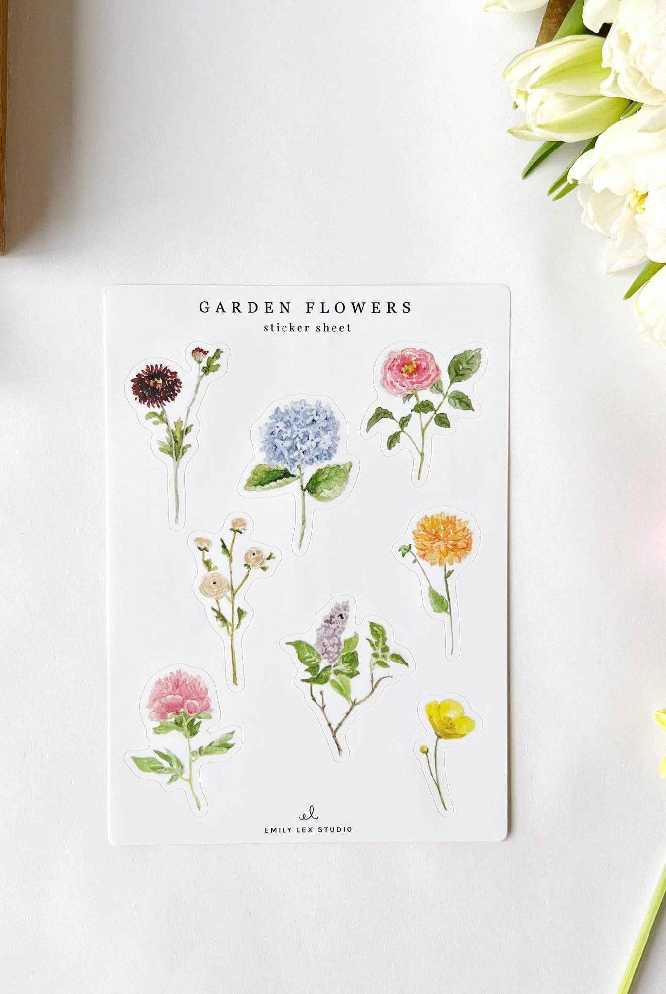Garden flowers sticker sheets - Gather Goods Co.