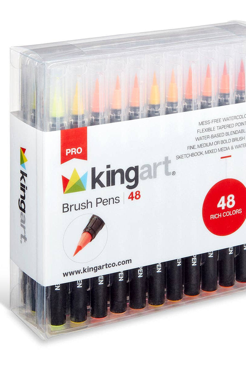 Real Watercolor Brush Pens 48 Colors - Gather Goods Co.
