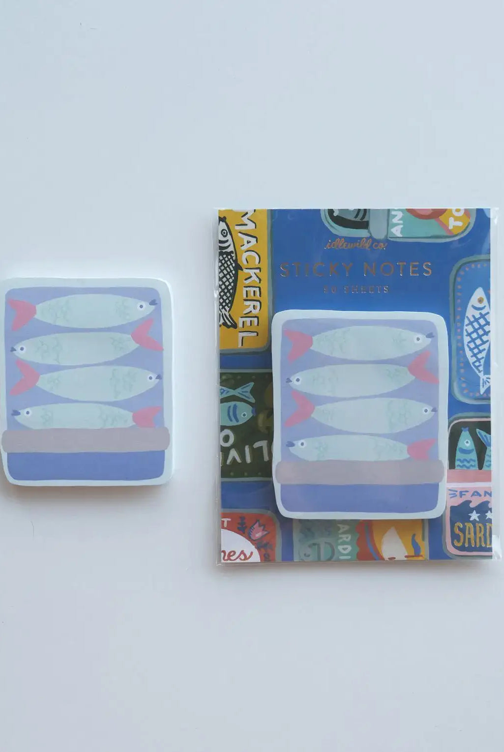 Tinned Fish Die-Cut Sticky Notepad - Gather Goods Co.
