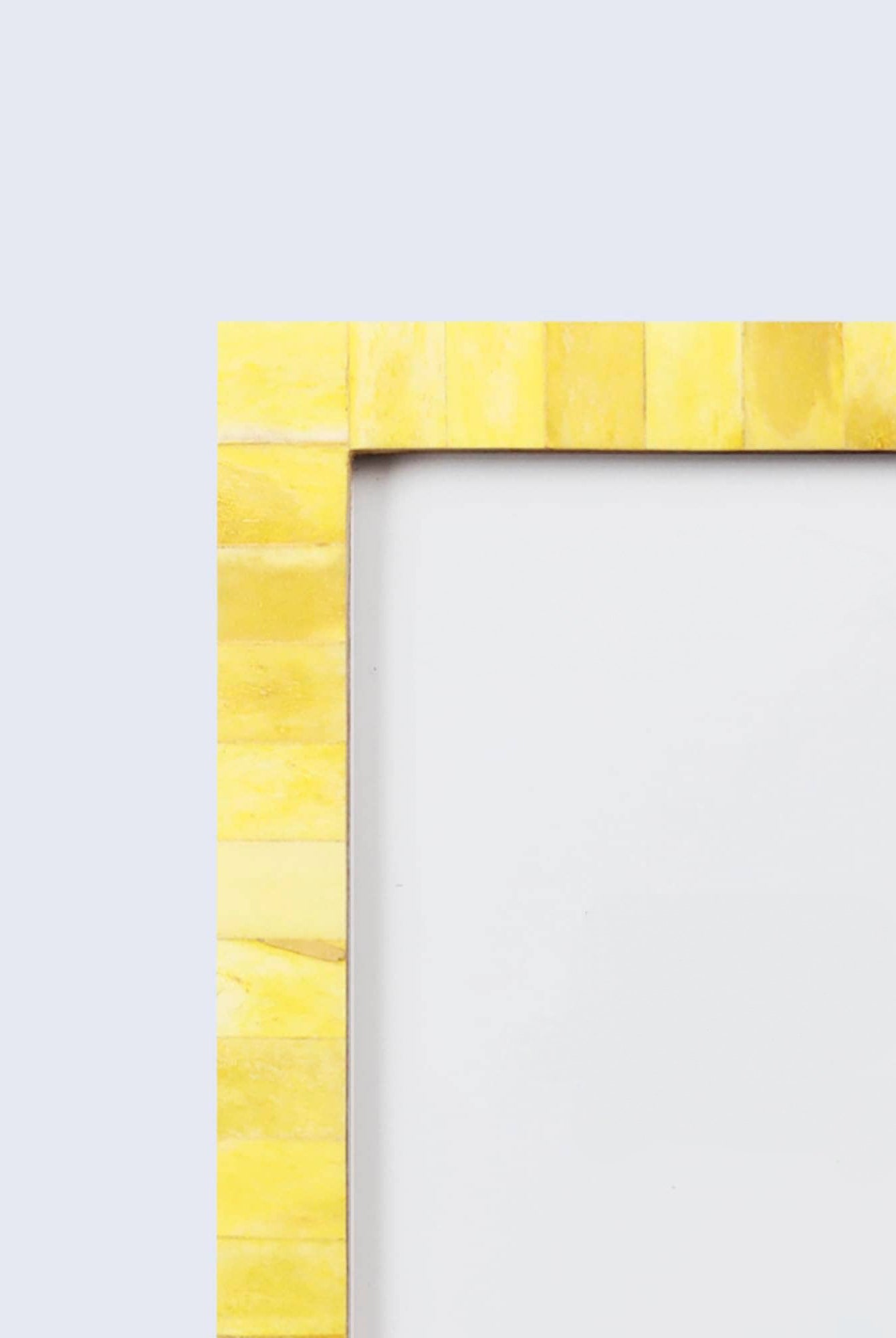 Yellow frame on a white background