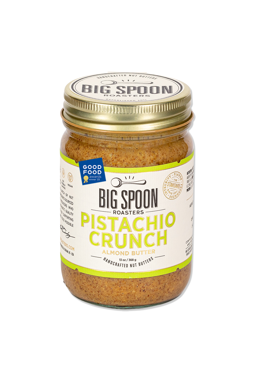 Pistachio Crunch Almond Butter, 13oz - Gather Goods Co.