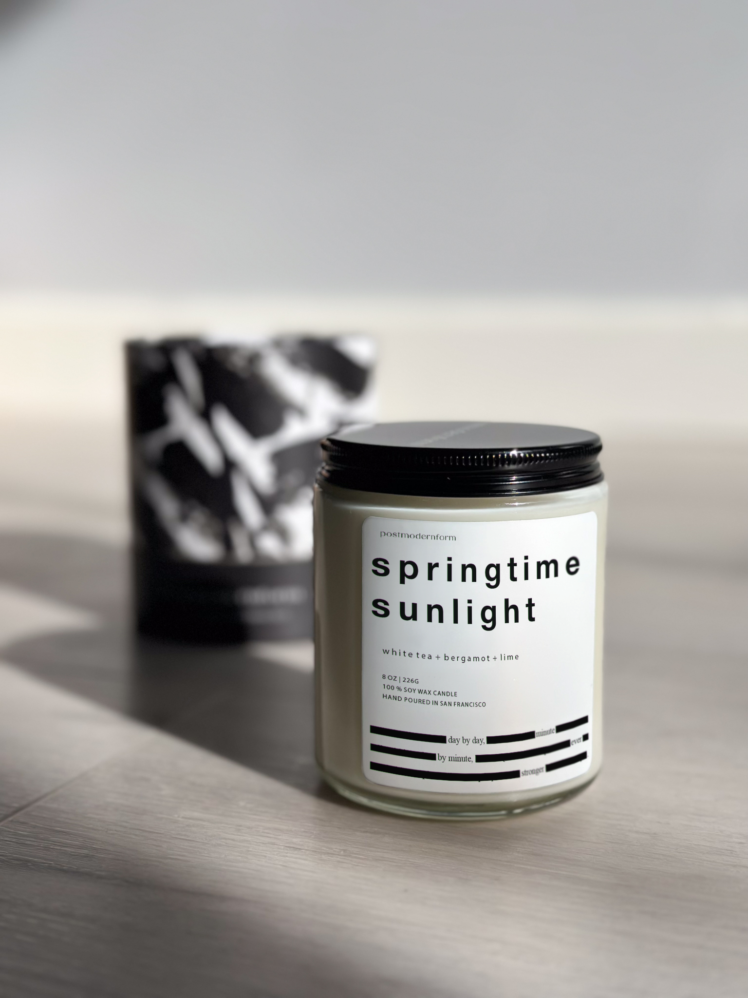 White tea + bergamot + lime candle, Springtime Sunlight - Gather Goods Co.