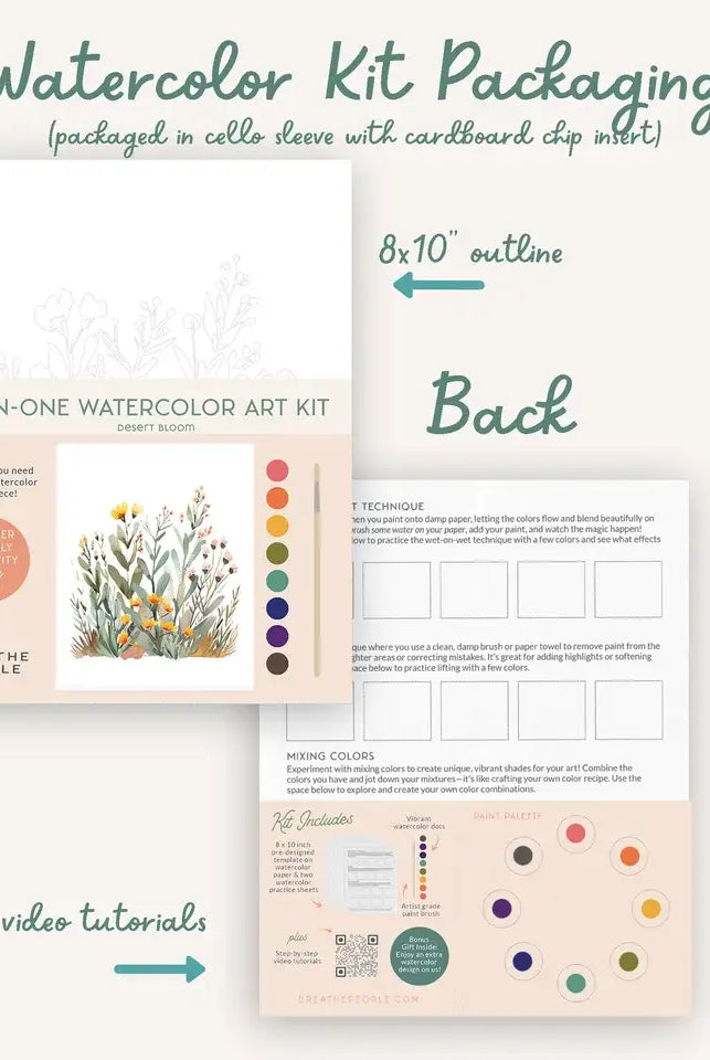 All-In-One Beginner Watercolor Kit - Hummingbird - Gather Goods Co.