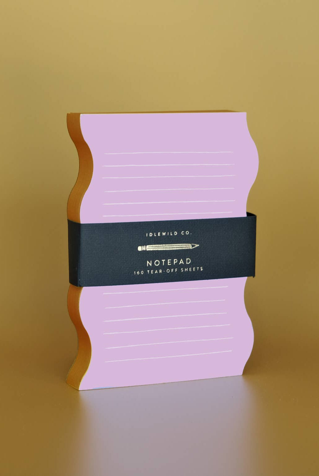 Wavy Shaped Notepad, Lilac + Tangerine Edge - Gather Goods Co.