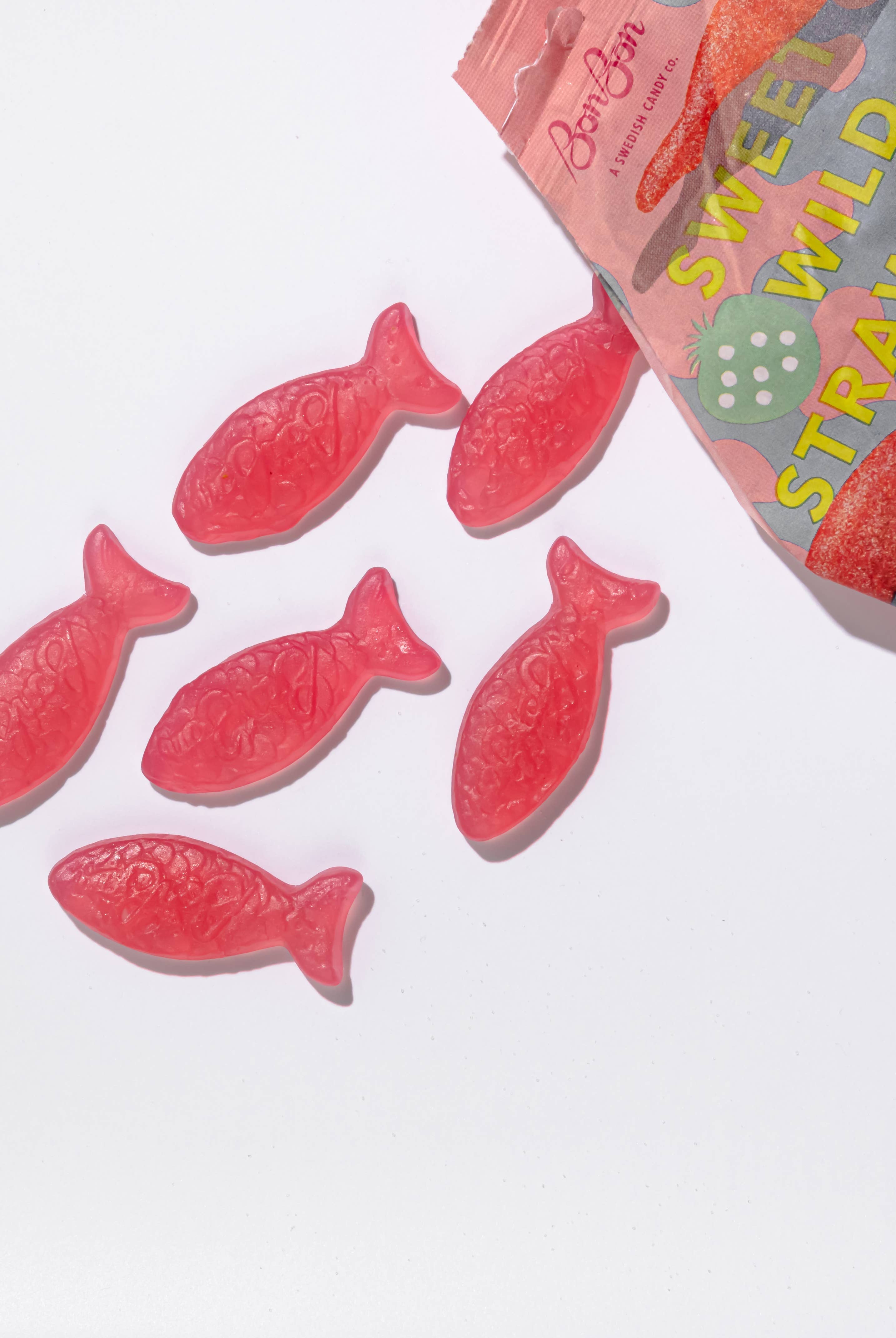 Sweet Wild Strawberry Swedish Fish Candy, Vegan and Gluten Free - Gather Goods Co.