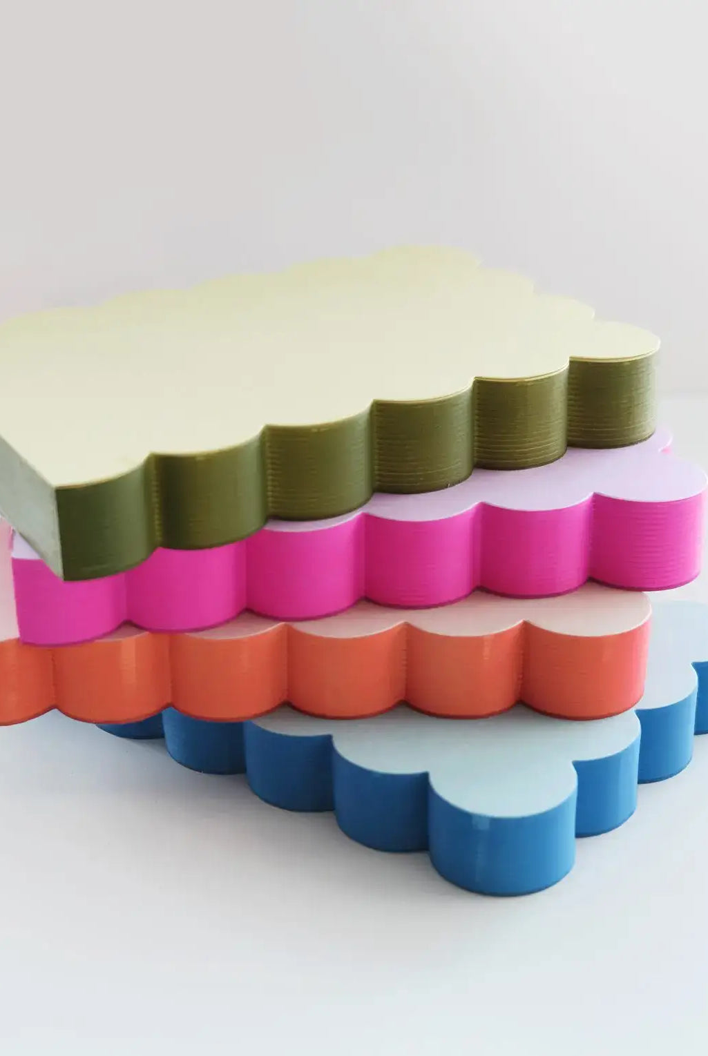 Scalloped Shaped Notepad | Peach + Persimmon Edge - Gather Goods Co.