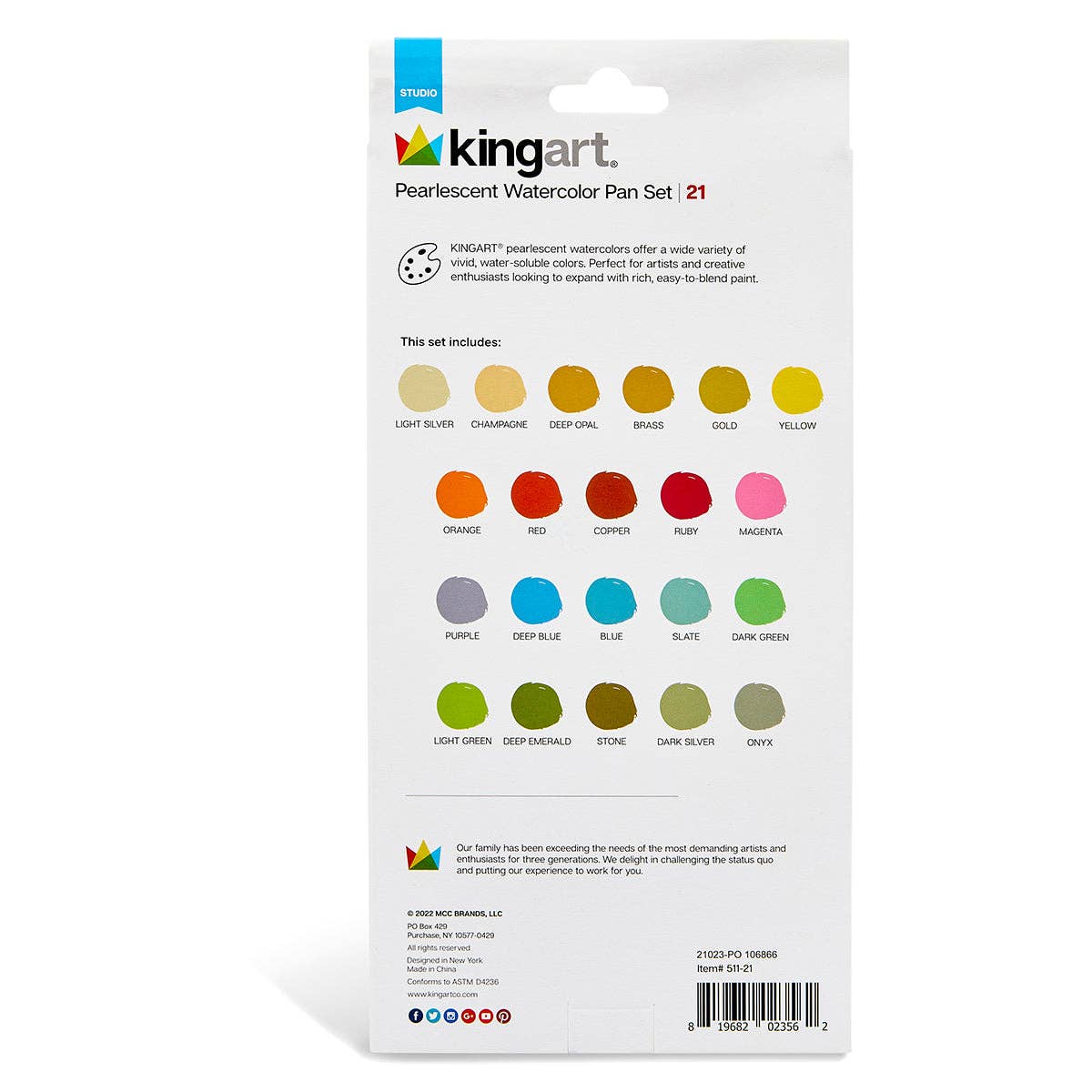 Watercolor Paint 21 Pearlescent Colors - Gather Goods Co.