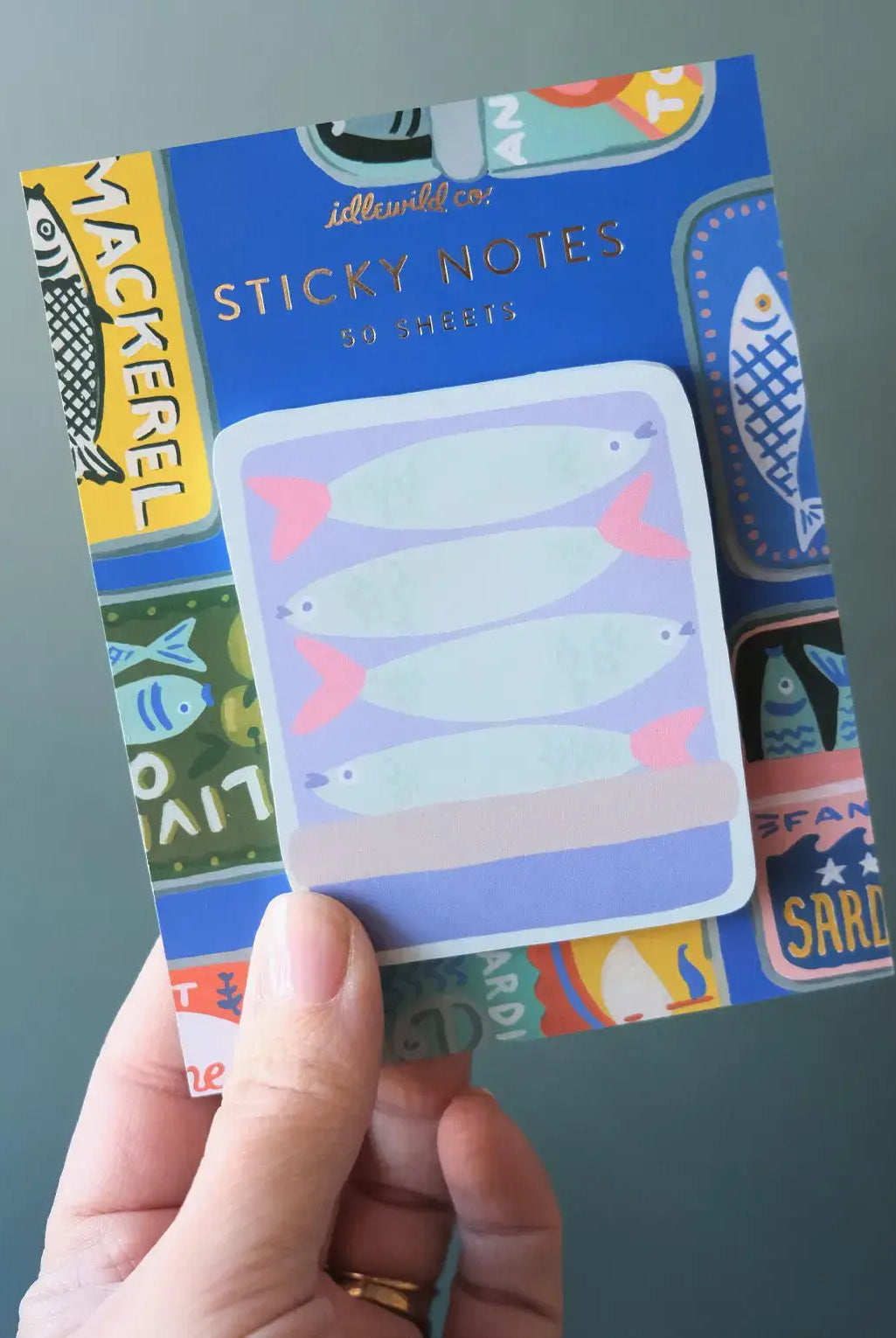 Tinned Fish Die-Cut Sticky Notepad - Gather Goods Co.