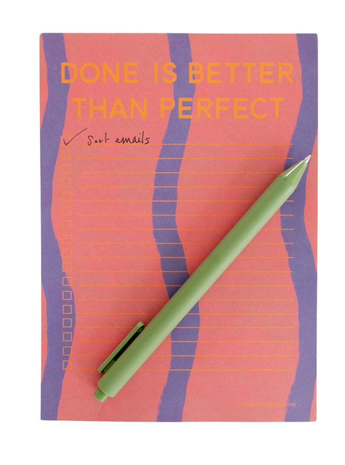 To Do List Notepad, Done Is Better Than Perfect - Gather Goods Co.