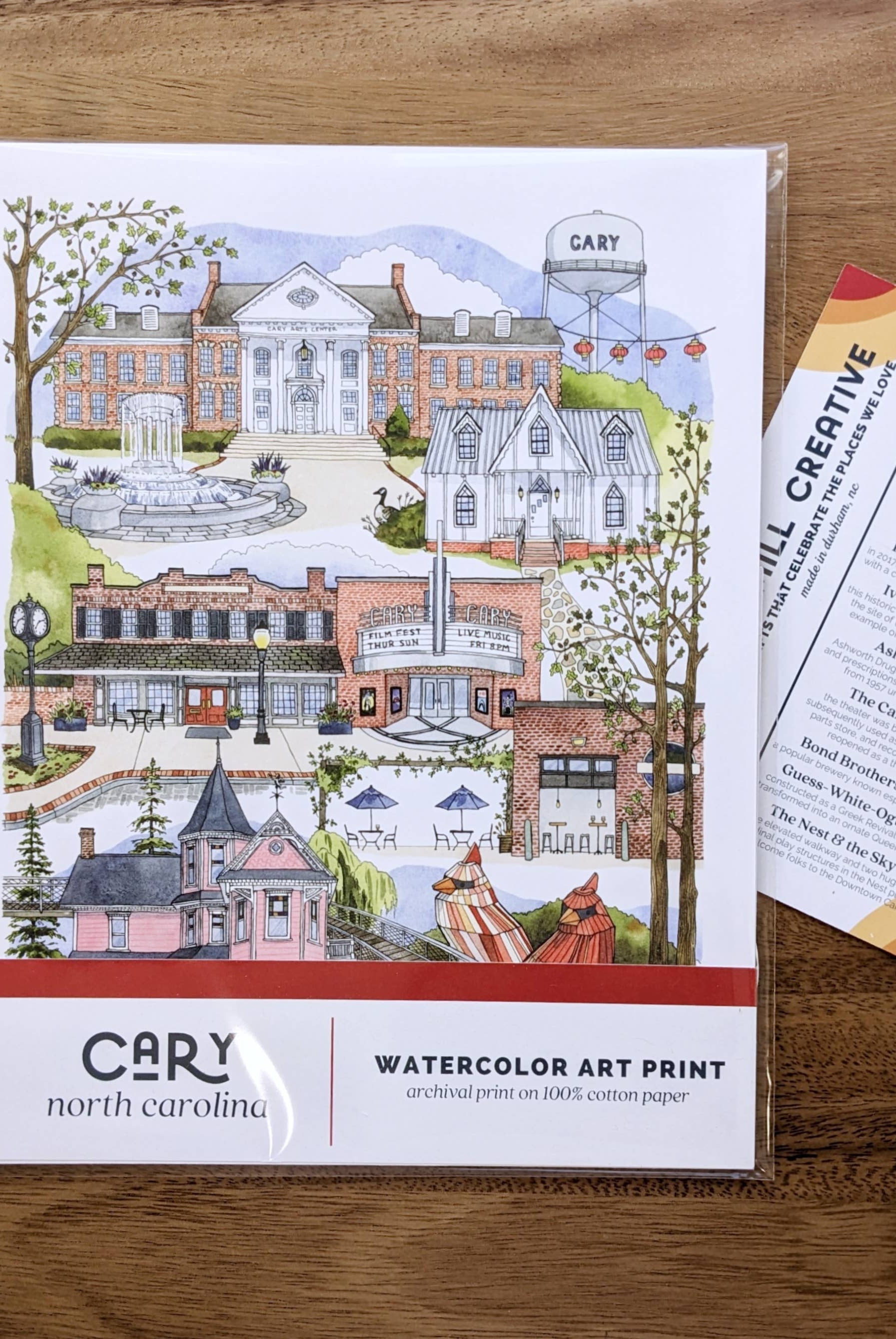 Cary, North Carolina Watercolor Art Print – A Keepsake Souvenir for Local North Carolina Lovers - Gather Goods Co.
