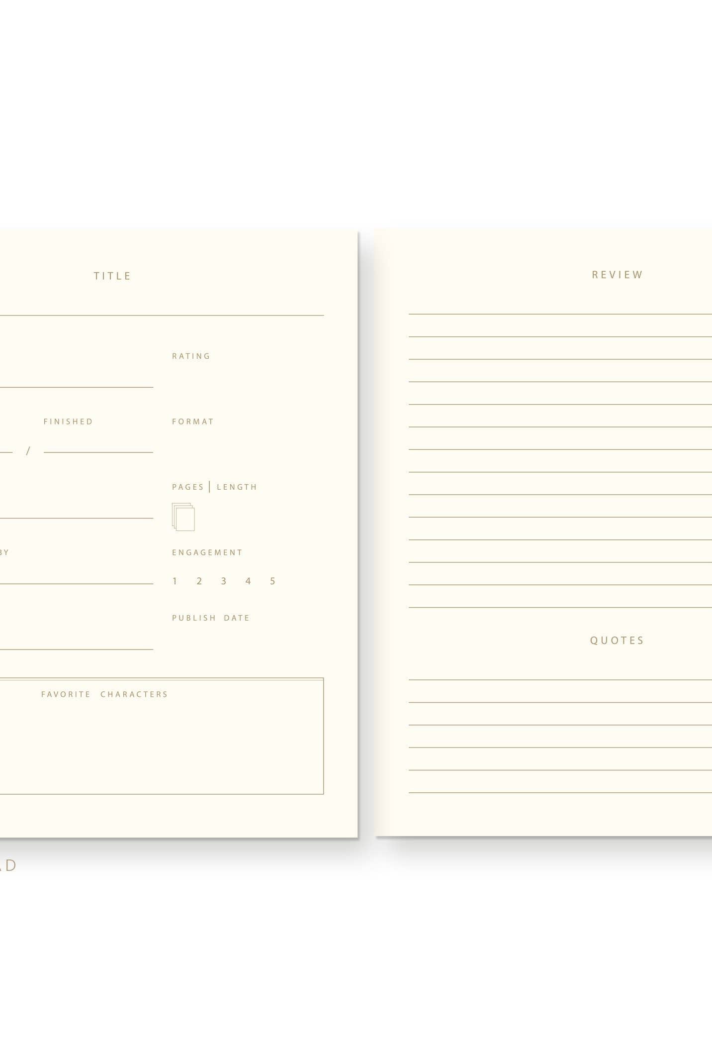 Striped Book Log Reading Journal - Gather Goods Co.