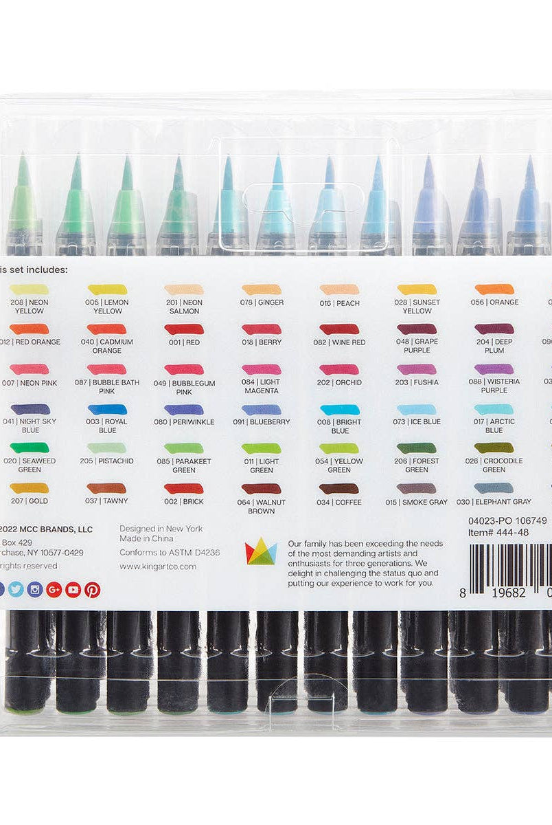 Real Watercolor Brush Pens 48 Colors - Gather Goods Co.