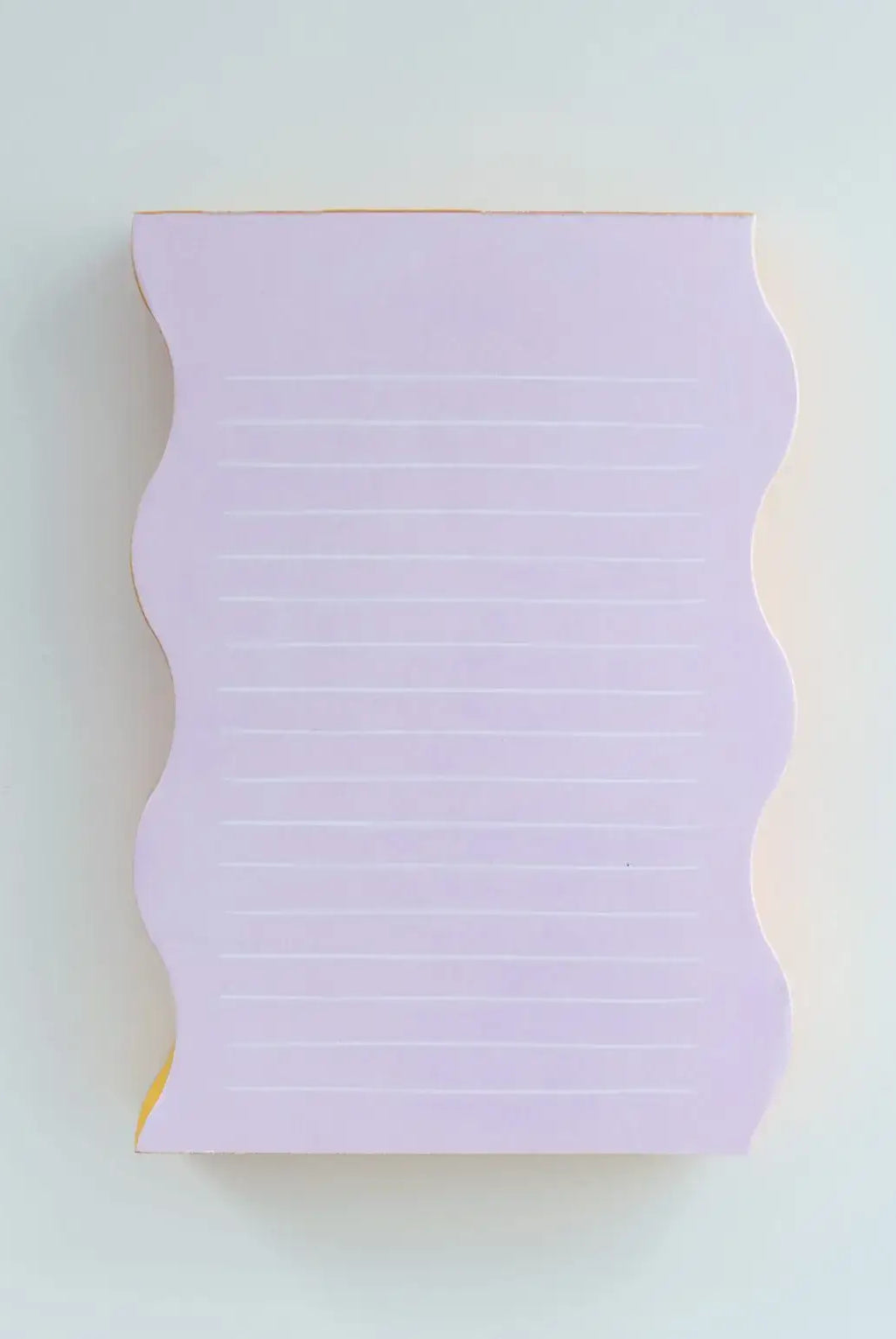 Wavy Shaped Notepad, Lilac + Tangerine Edge - Gather Goods Co.
