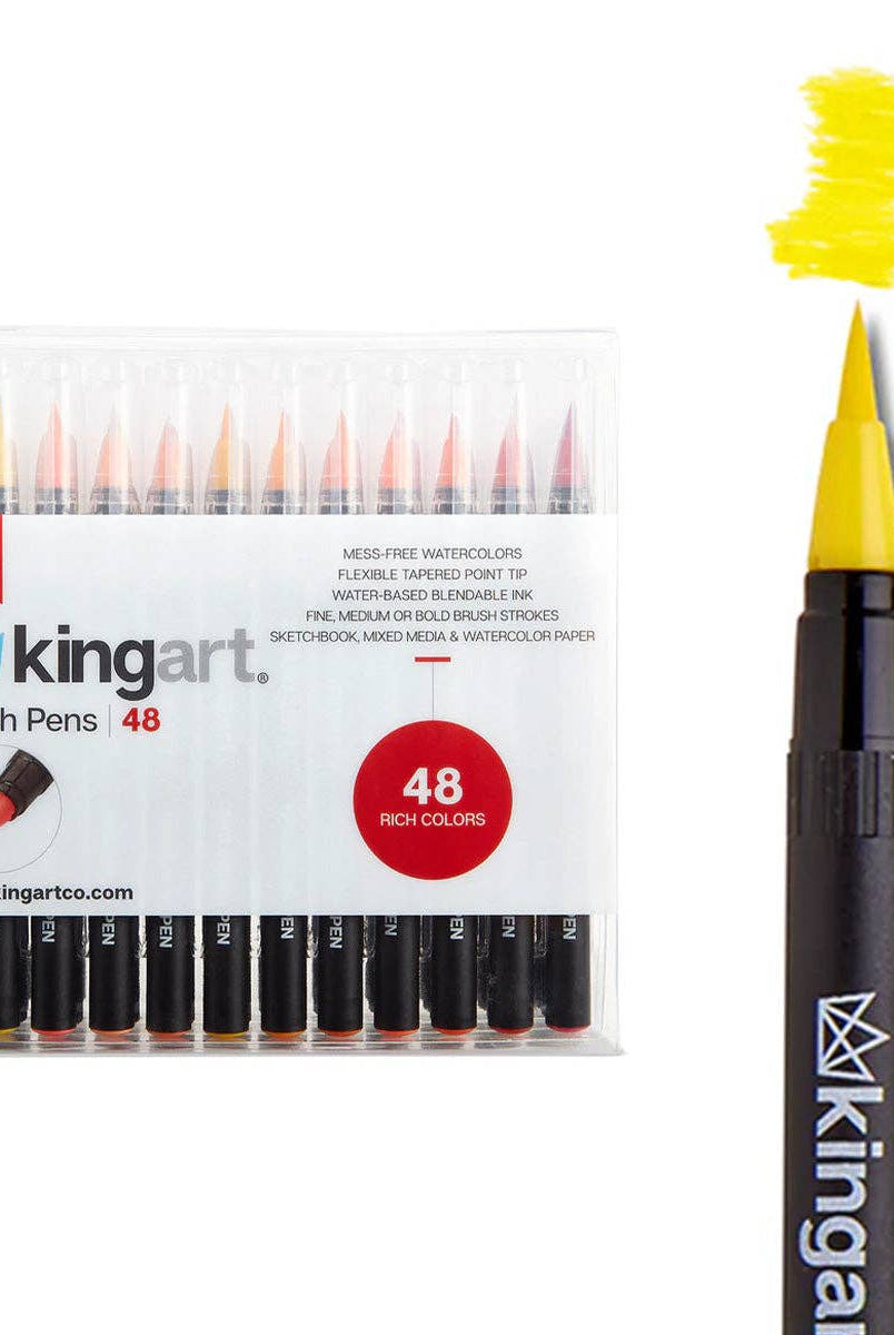 Real Watercolor Brush Pens 48 Colors - Gather Goods Co.