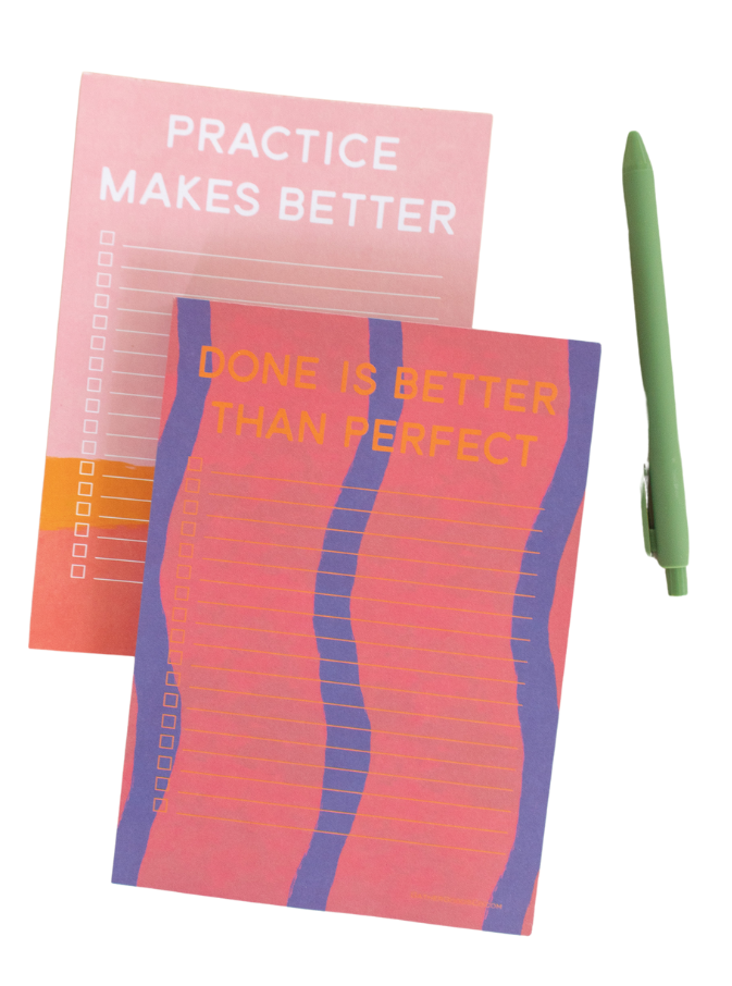 To Do List Notepad, Done Is Better Than Perfect - Gather Goods Co.