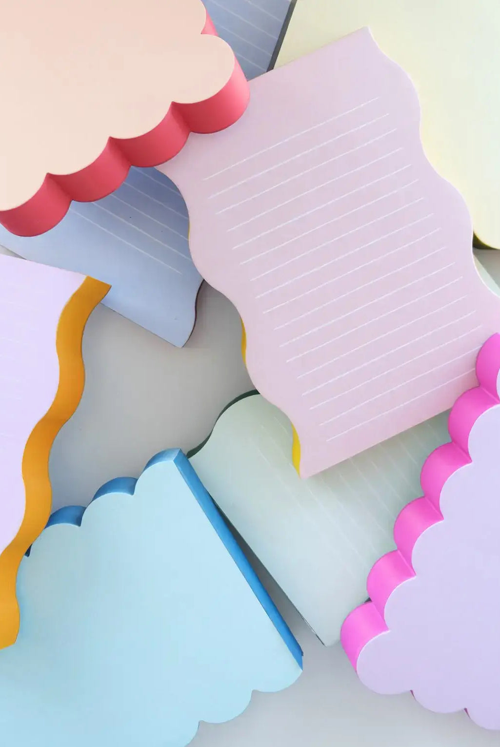 Scalloped Shaped Notepad | Peach + Persimmon Edge - Gather Goods Co.