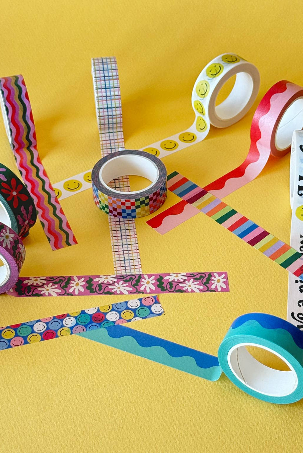 Washi Tape, Set of 3 | Wavy Daisy - Gather Goods Co.