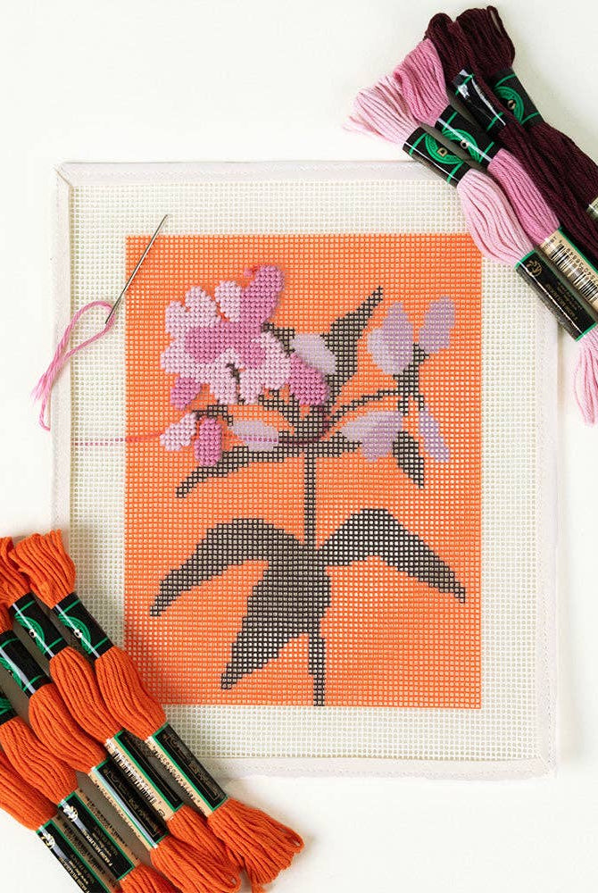 Joe Pye Weed Needlepoint Kit - Gather Goods Co.