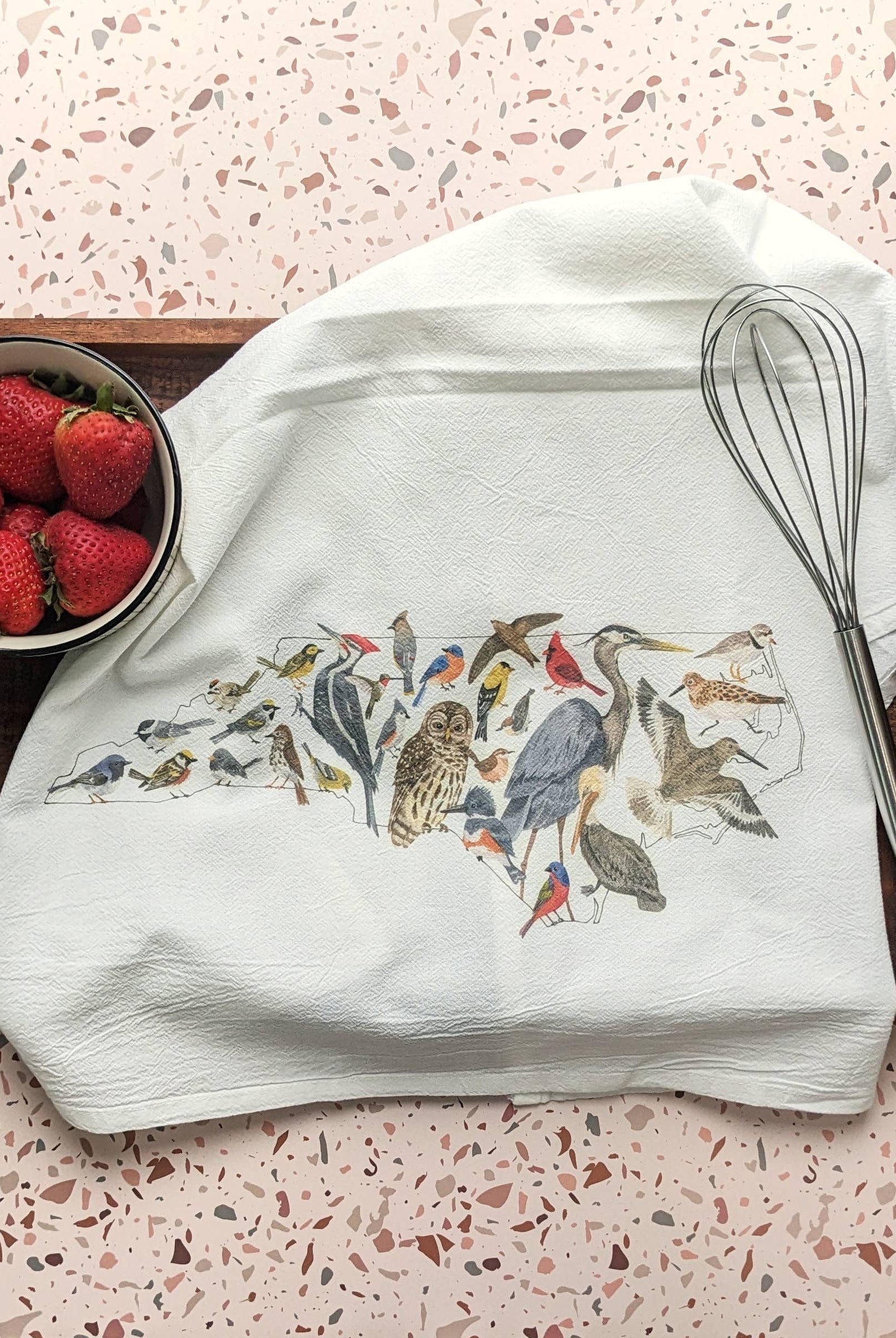North Carolina Birds tea towel - Gather Goods Co.