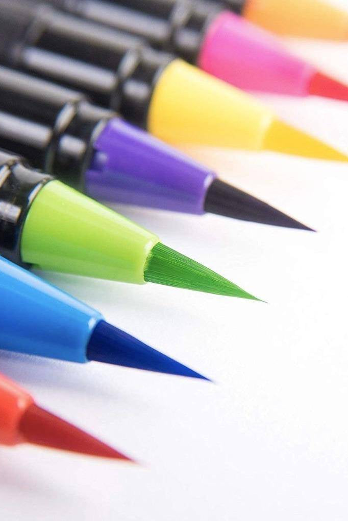Real Watercolor Brush Pens 48 Colors - Gather Goods Co.