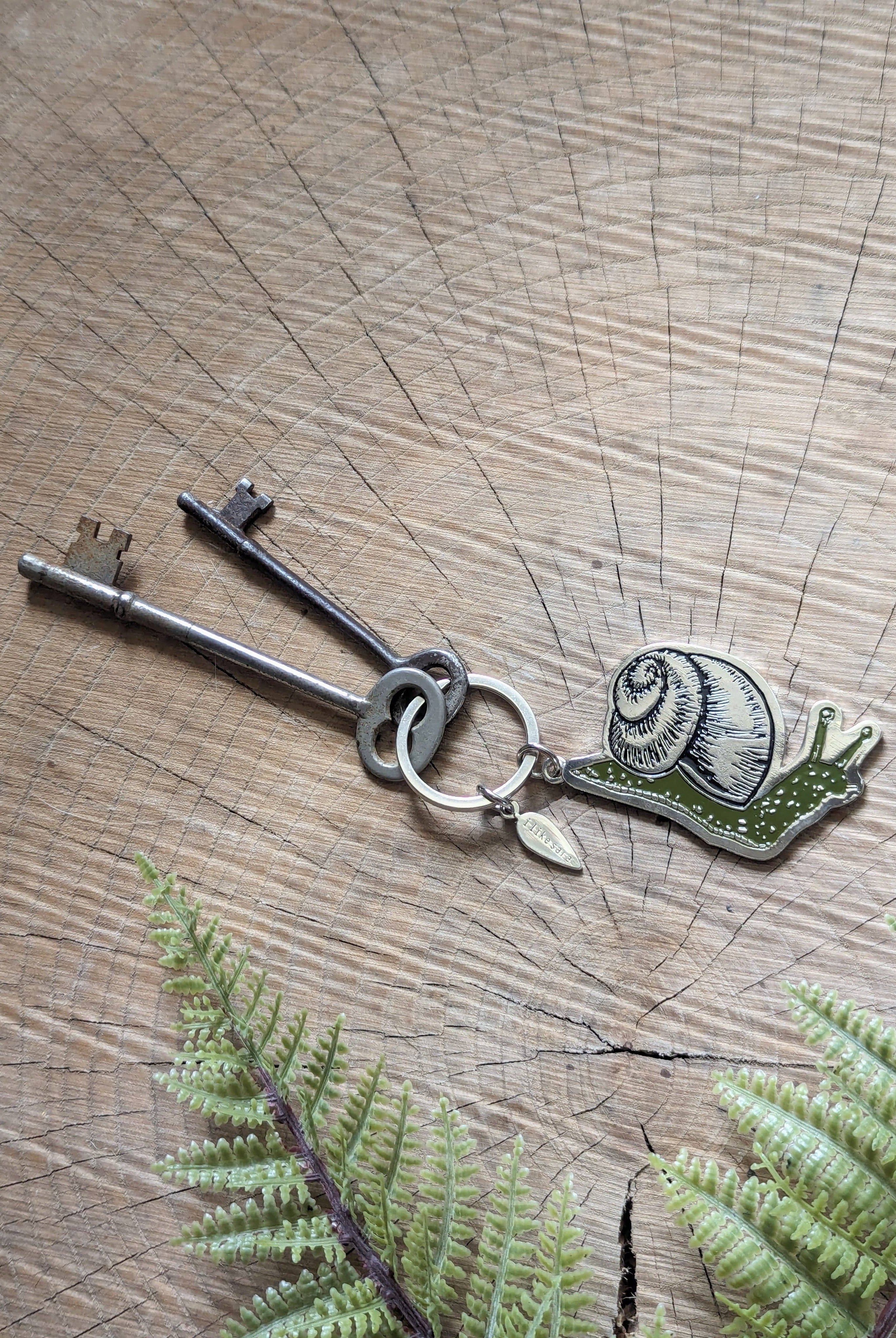 Snail Keychain, Purse Charm, Metal enamel - Gather Goods Co.