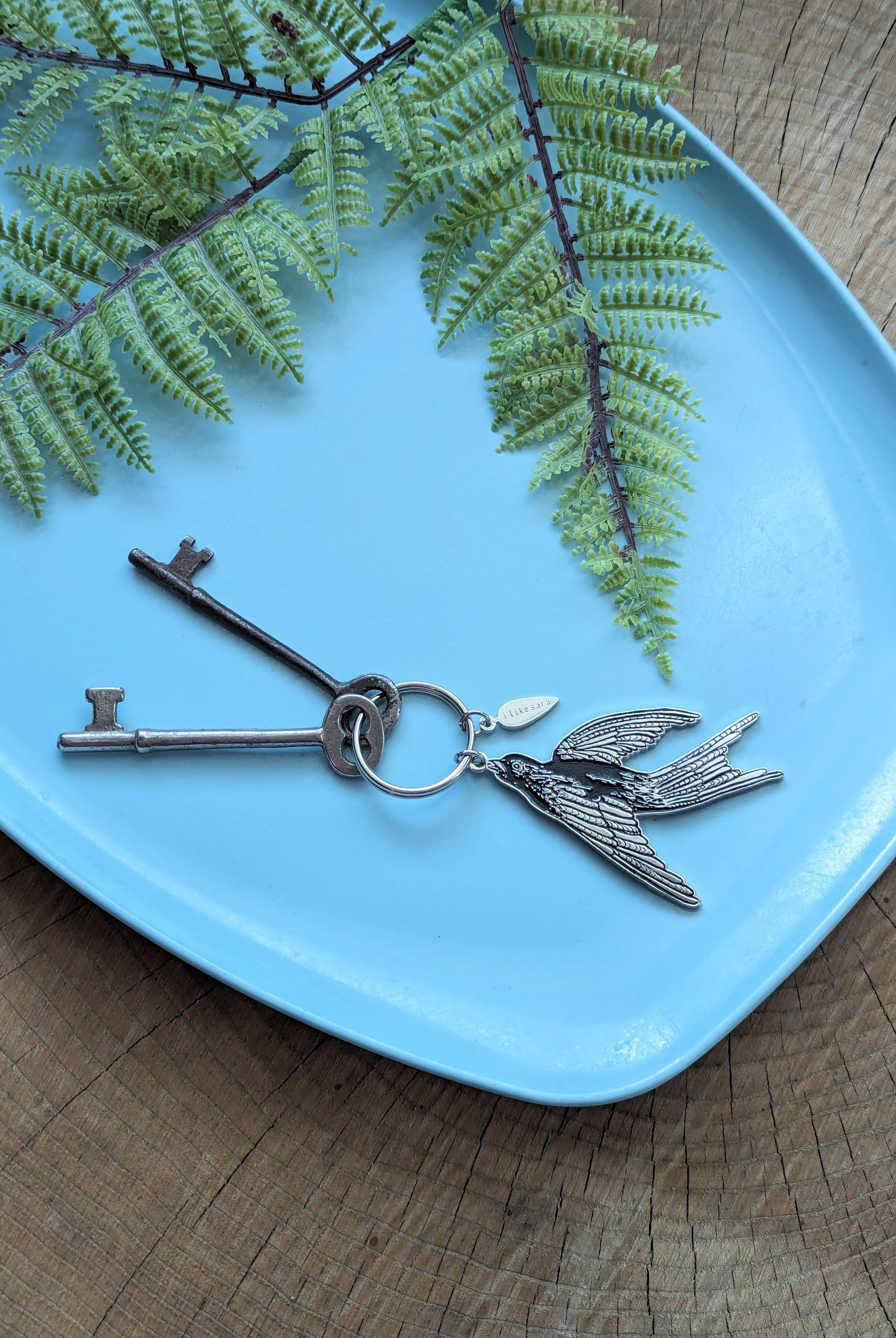 Bird Keychain, Purse Charm, Metal enamel - Gather Goods Co.