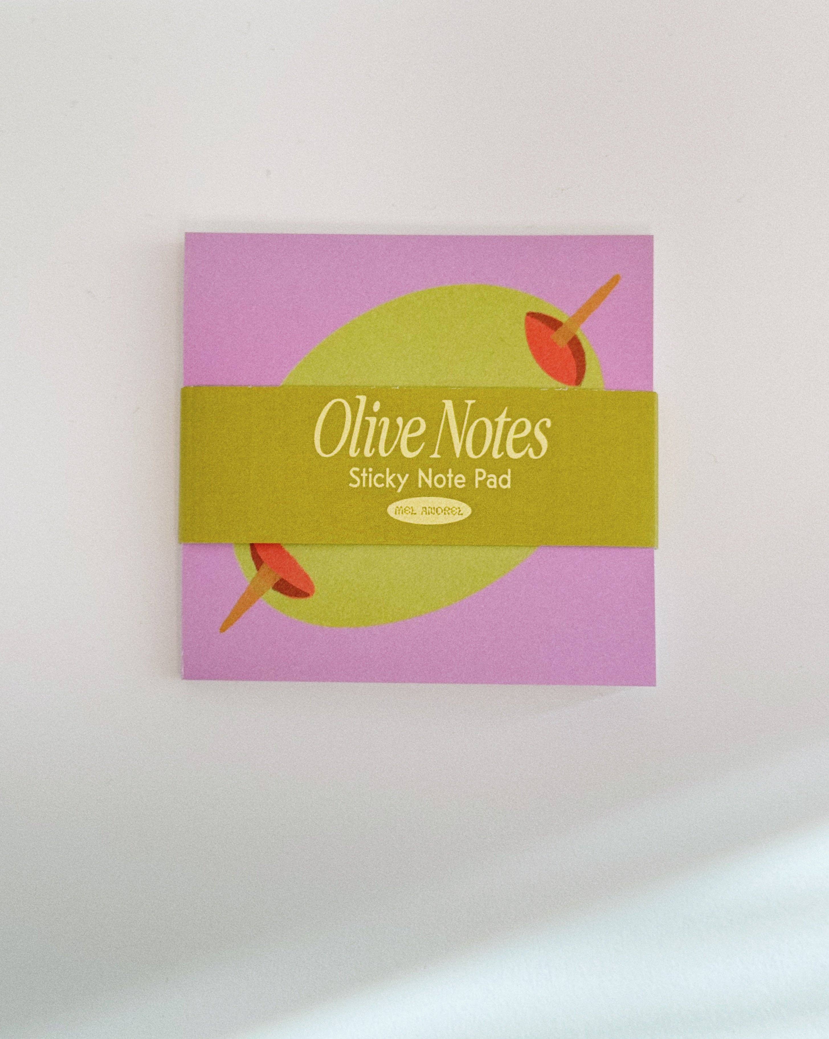 Olive Notes Post-its - Gather Goods Co.
