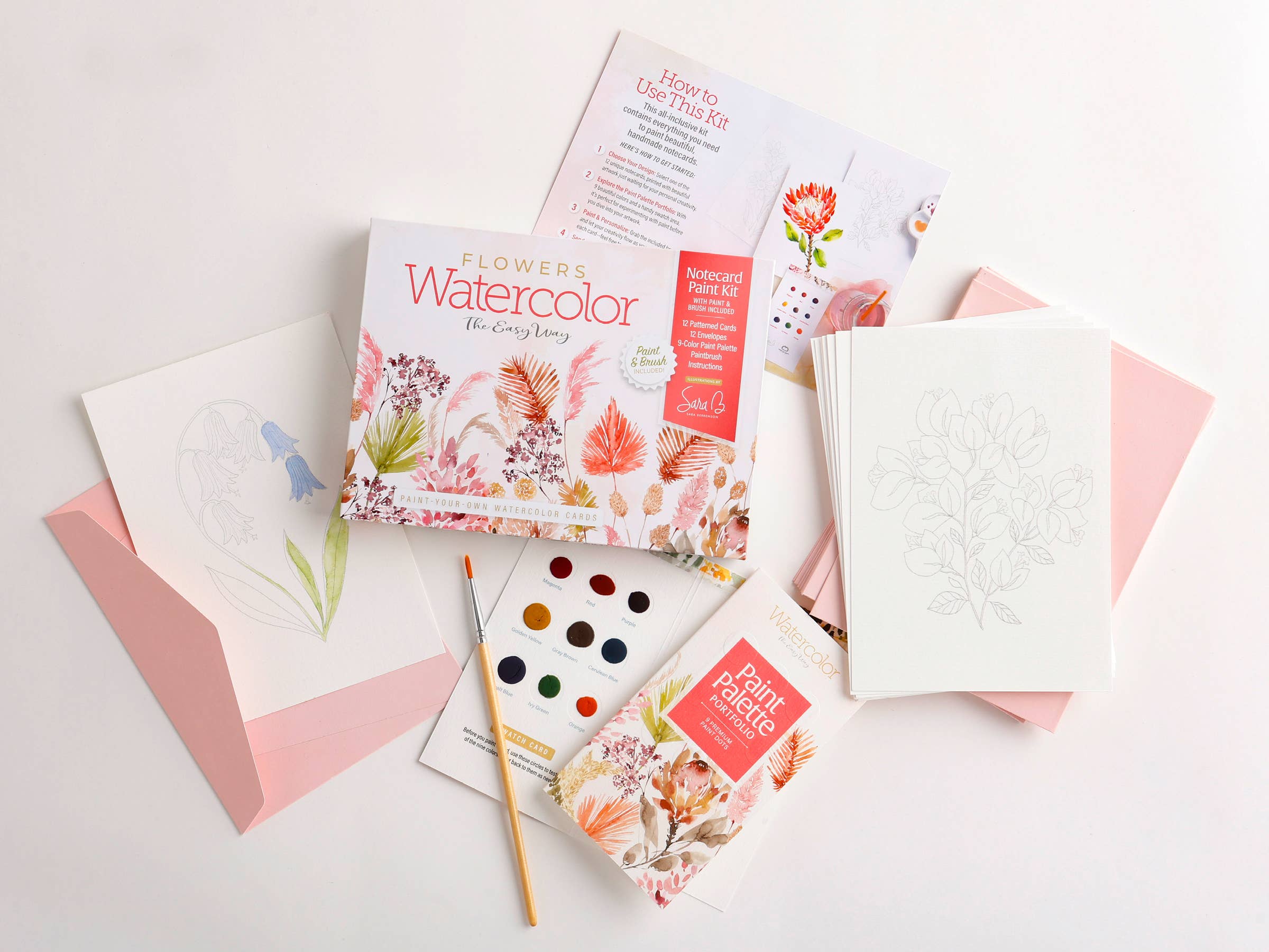 Paint Your Own Watercolor Cards - Flowers - Gather Goods Co.