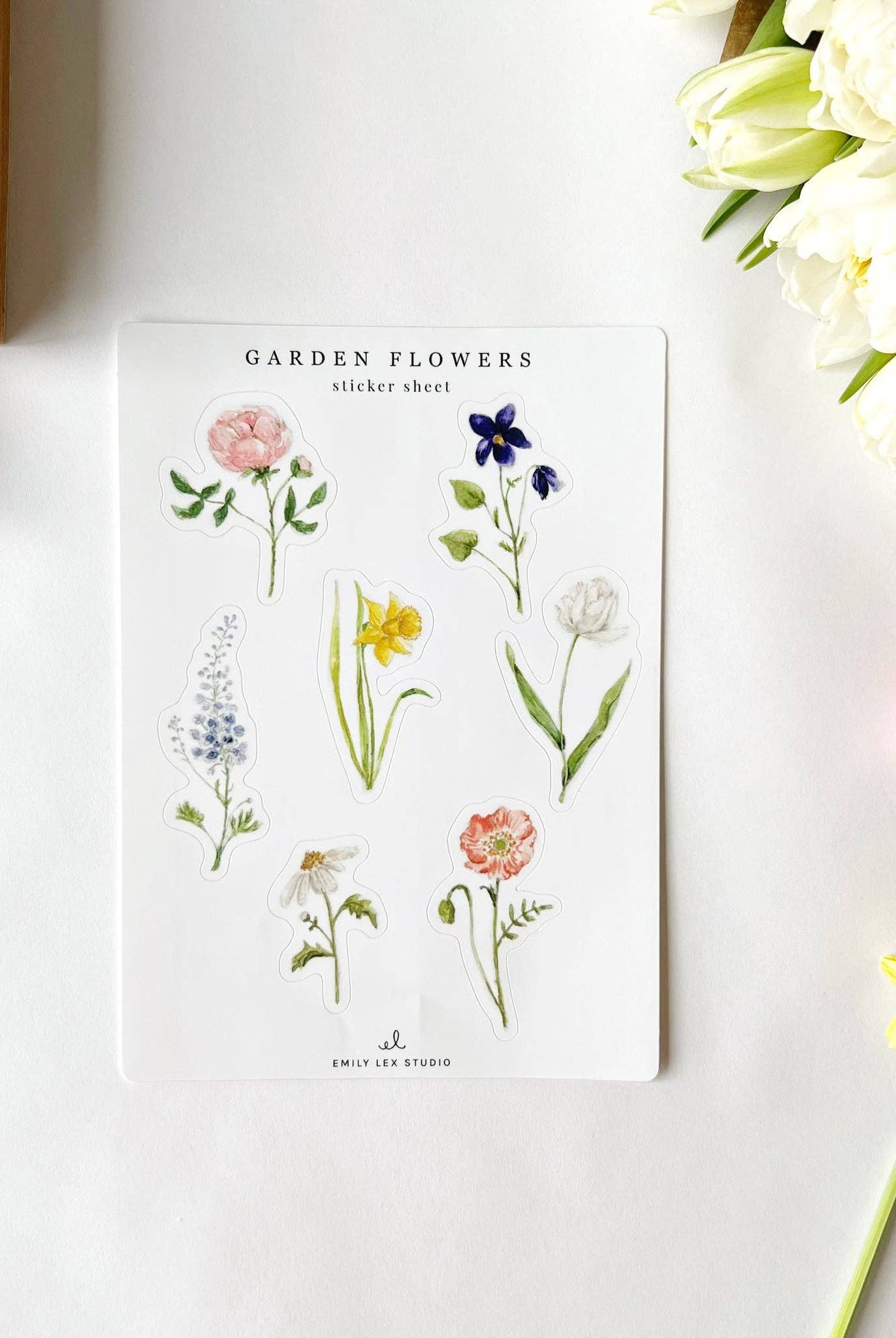 Garden flowers sticker sheets - Gather Goods Co.