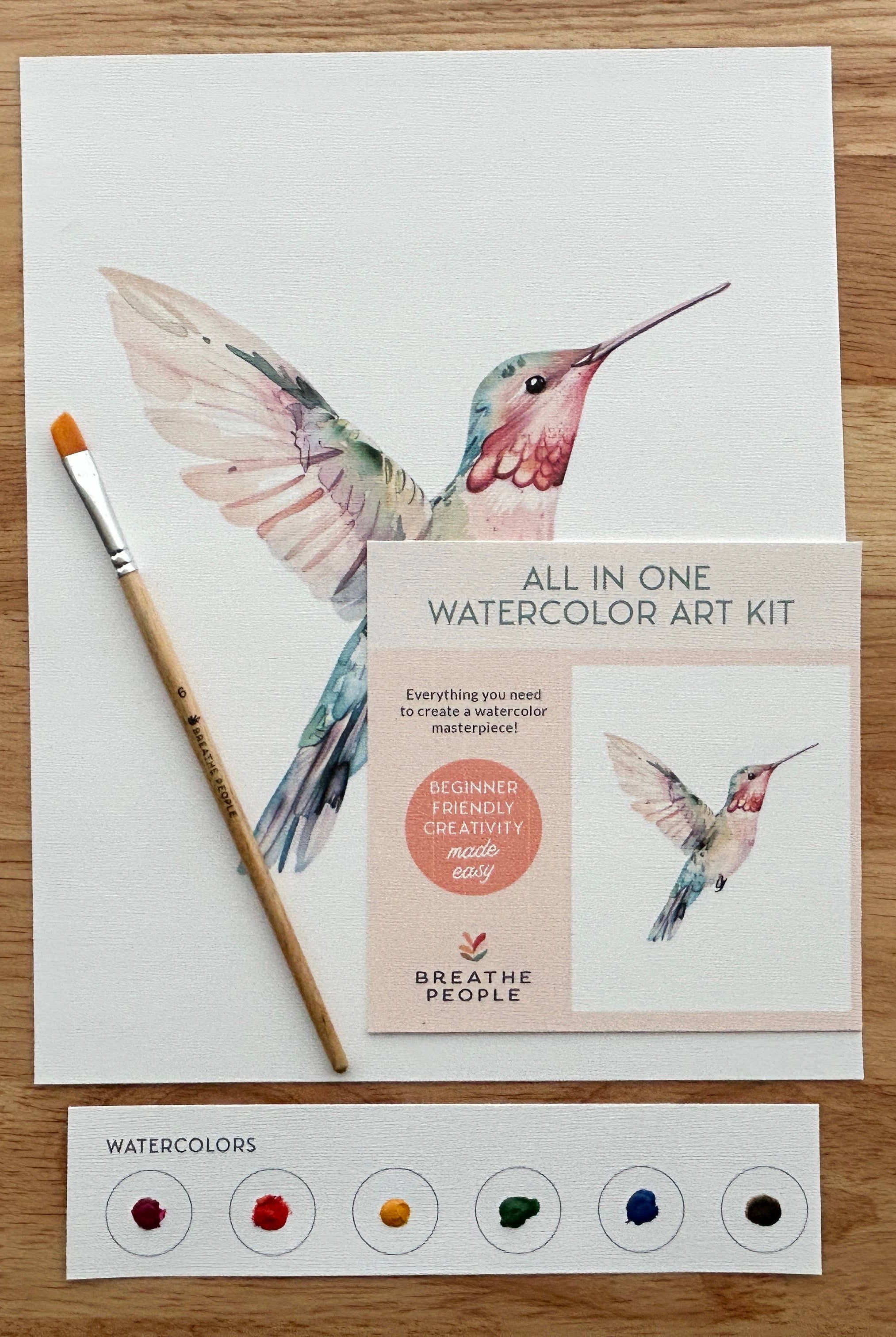 All-In-One Beginner Watercolor Kit - Hummingbird - Gather Goods Co.