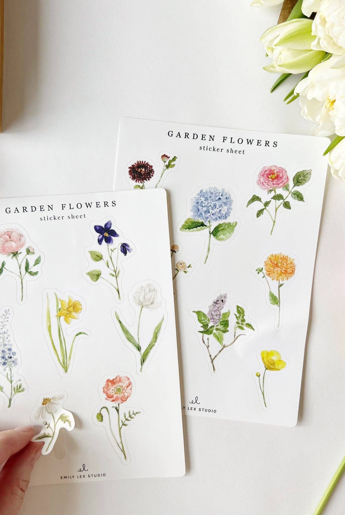 Garden flowers sticker sheets - Gather Goods Co.