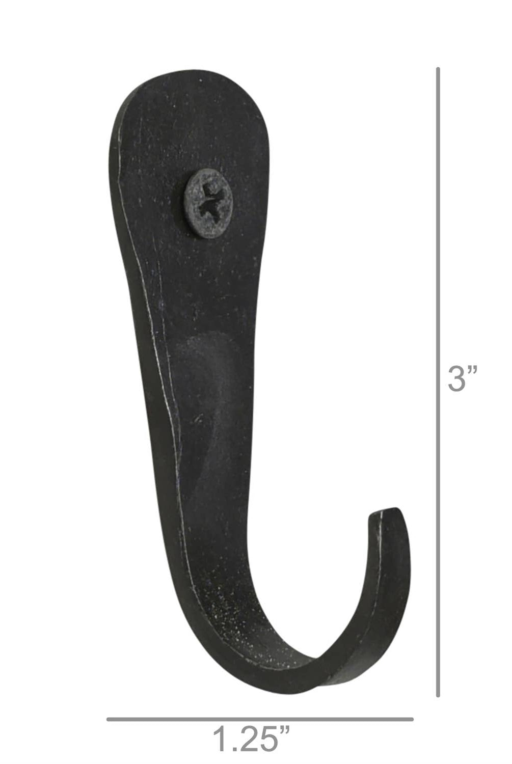 Forged Hook, Iron - Black - Gather Goods Co.