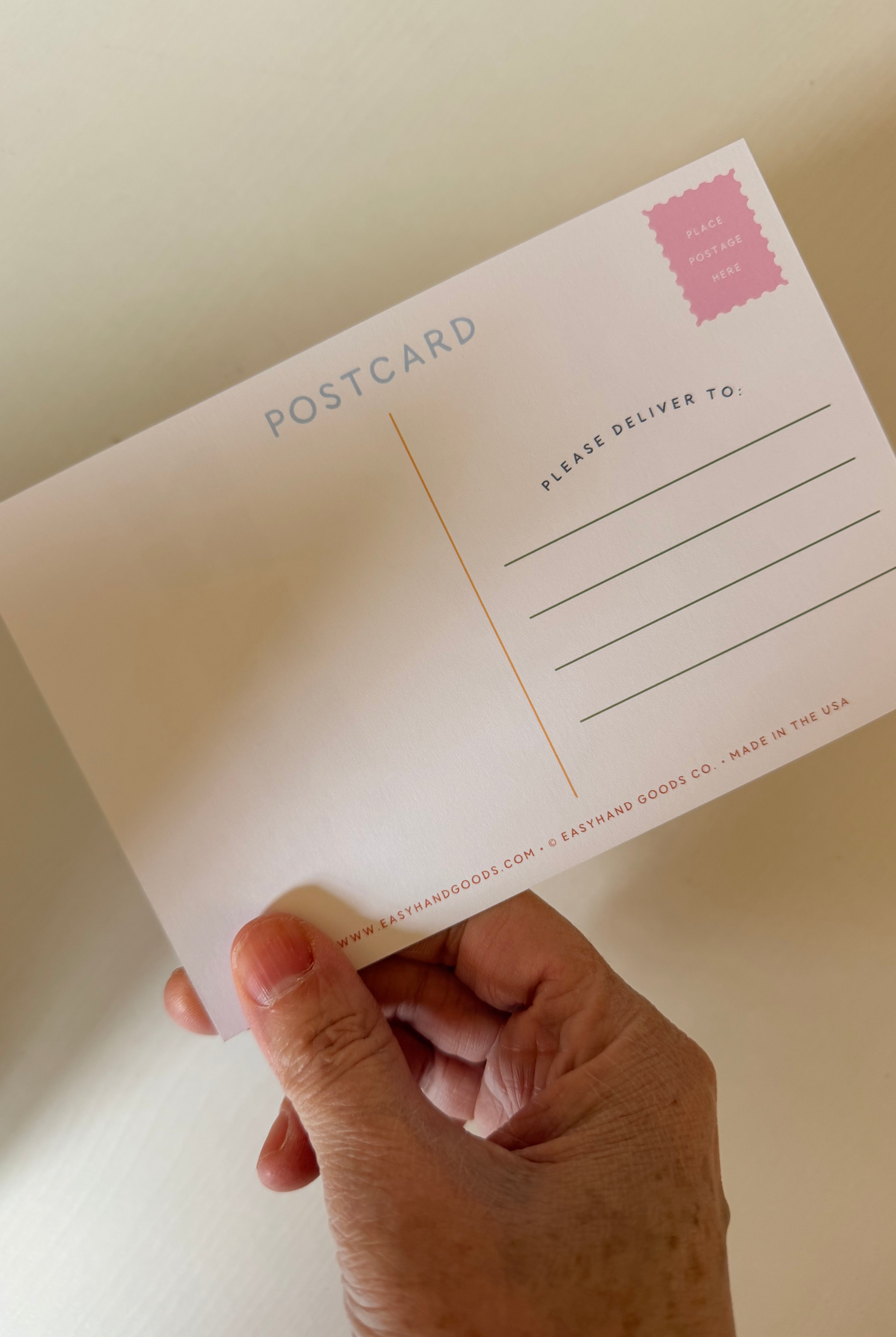 Cary, NC Wavy Letter Postcard - Gather Goods Co.