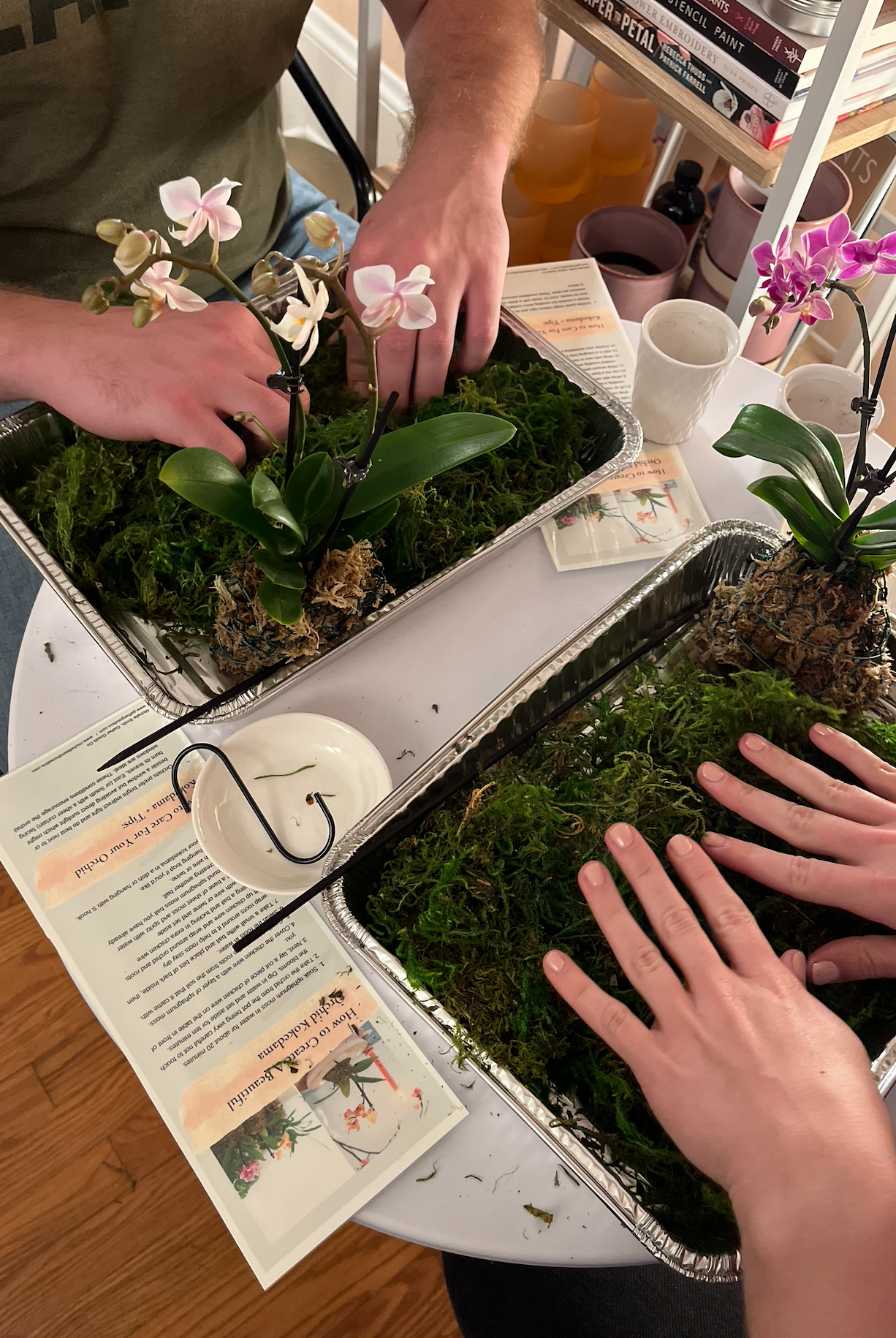 Flower Arranging Class, Orchid Kokedama - Gather Goods Co.