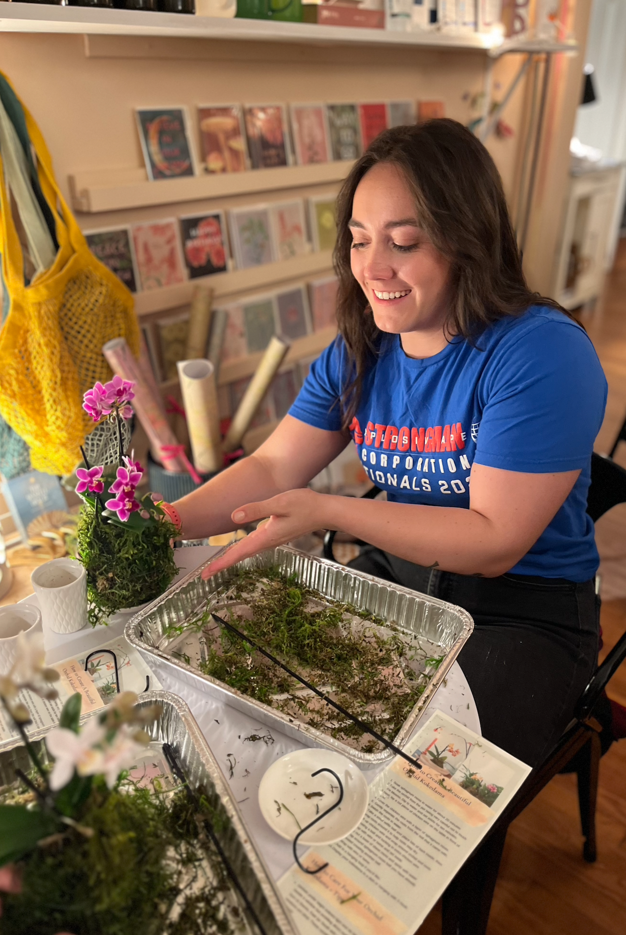Flower Arranging Class, Orchid Kokedama - Gather Goods Co.