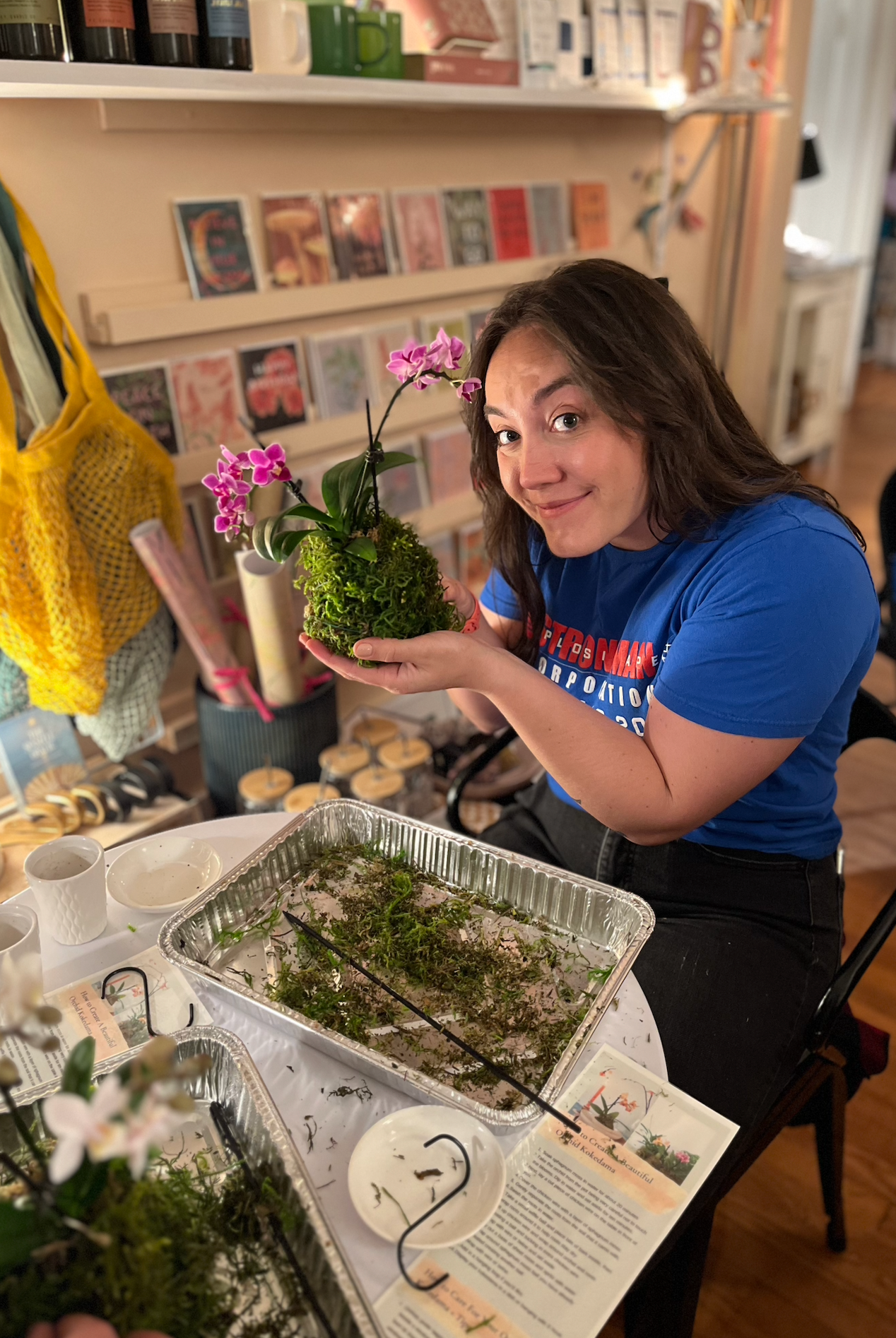 Flower Arranging Class, Orchid Kokedama - Gather Goods Co.