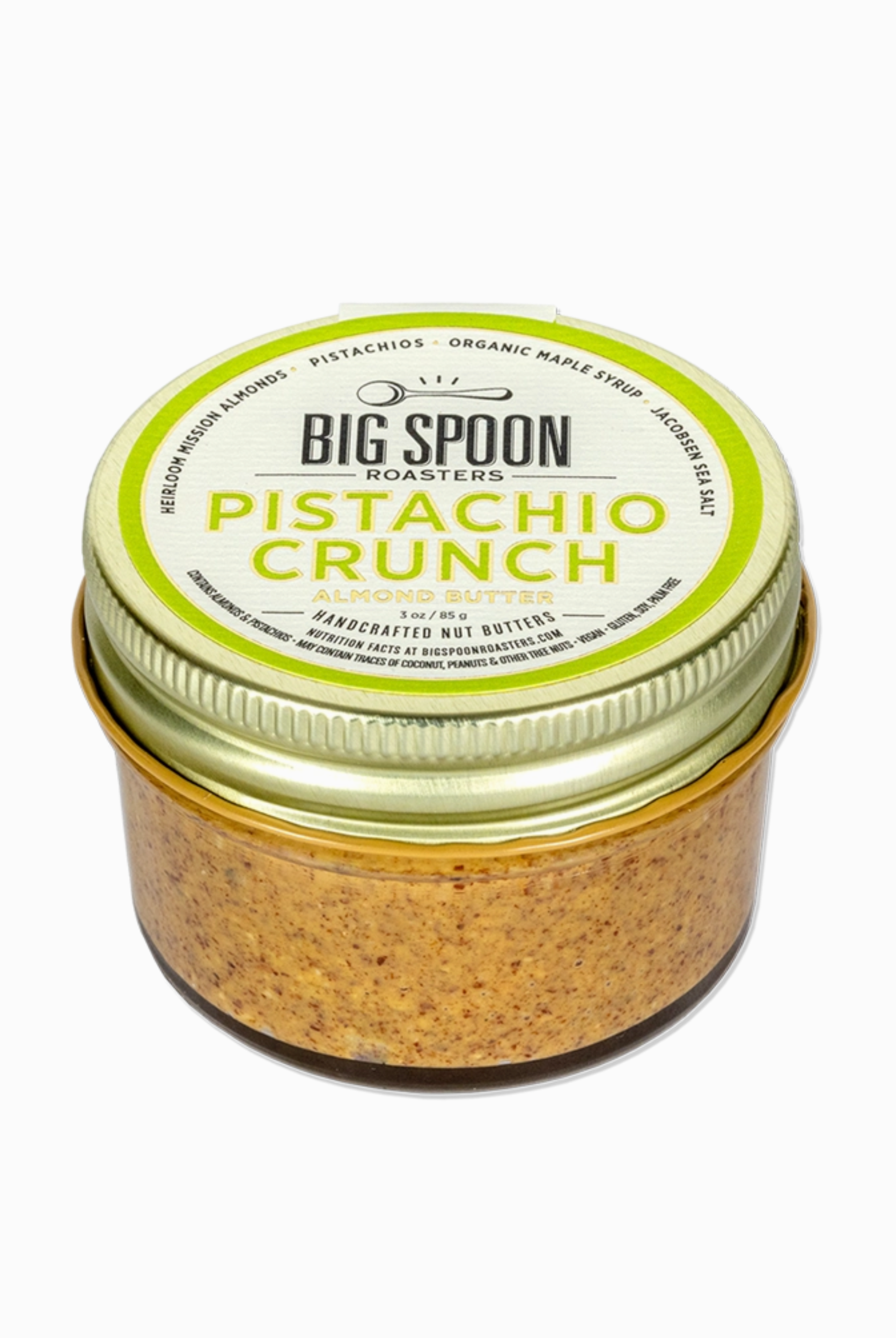 Pistachio Crunch Almond Butter, 3oz - Gather Goods Co.