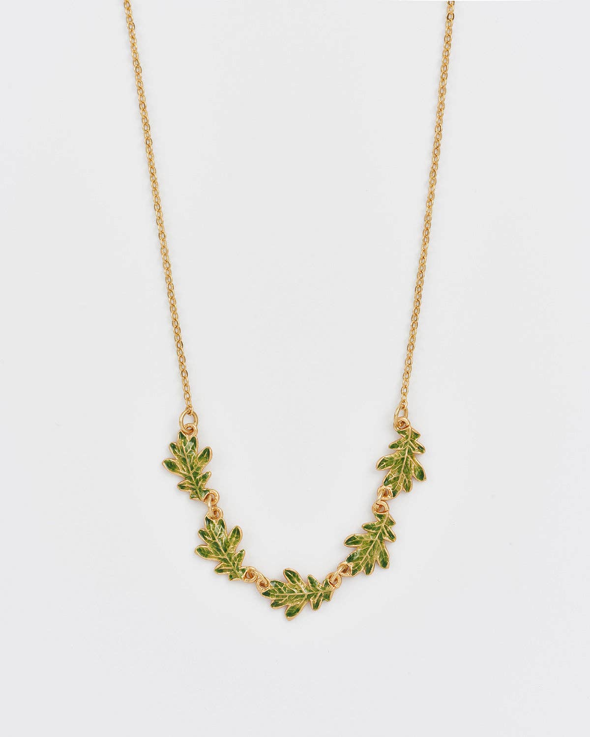 Oak Leaf Gold Choker Necklace - Gather Goods Co.