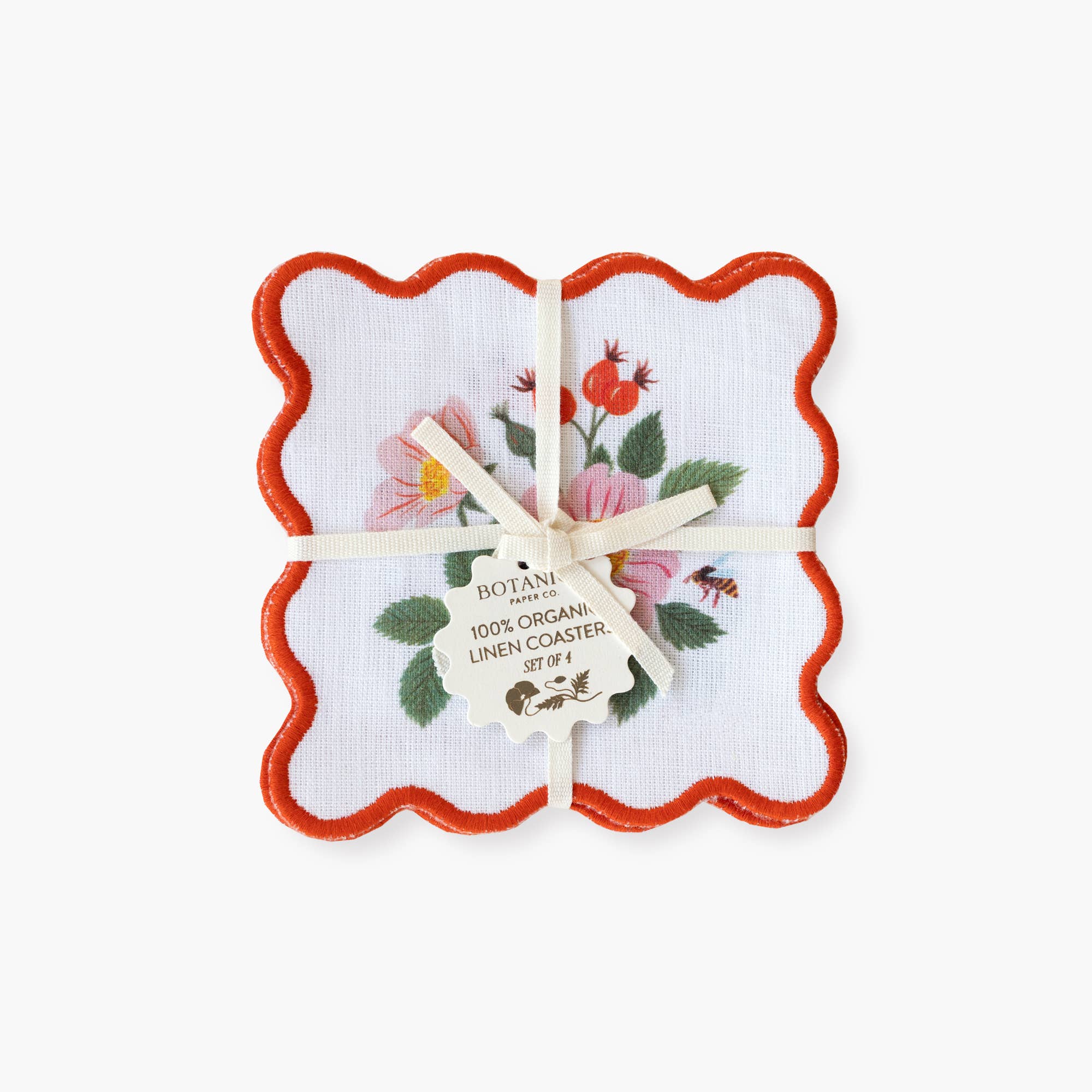 BOTANIST | LINEN COASTERS, SET OF 4 - Gather Goods Co.