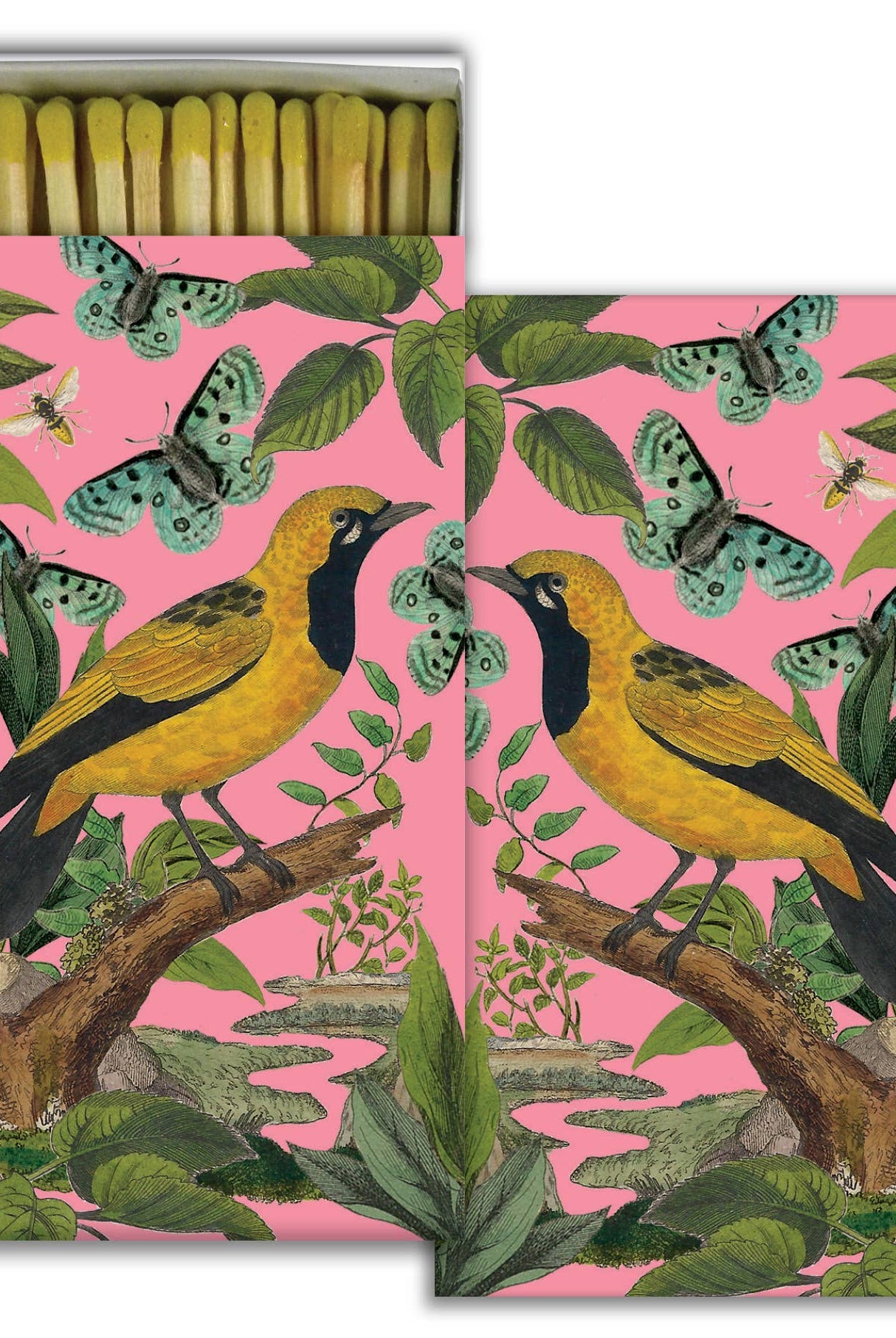 Match Box - Yellow Bird and Pink Art - Gather Goods Co.