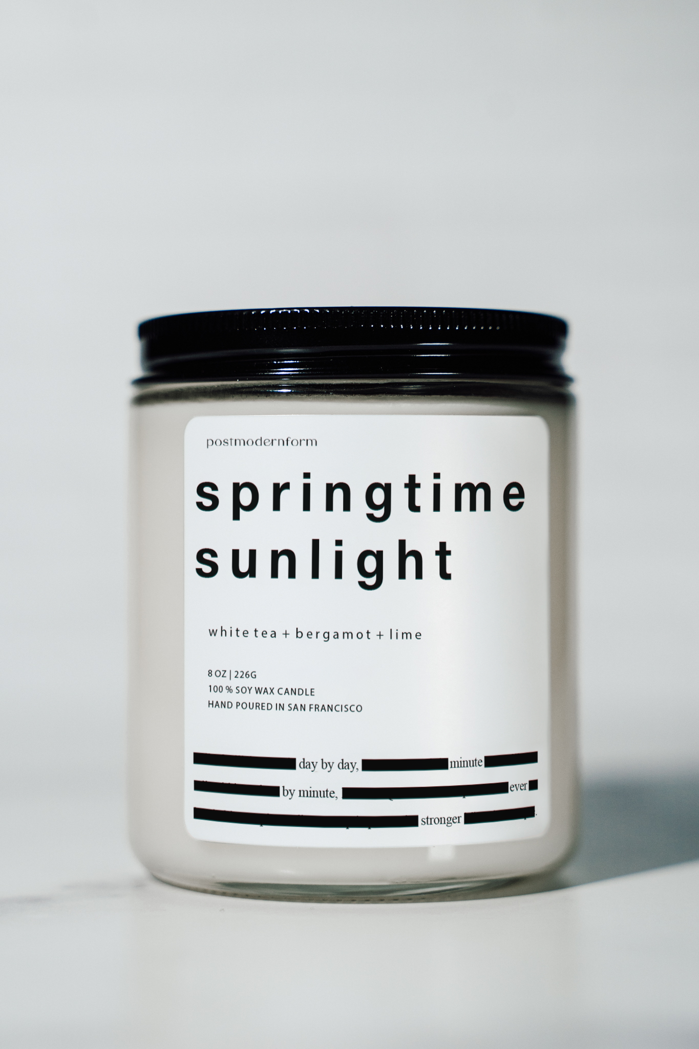 White tea + bergamot + lime candle, Springtime Sunlight - Gather Goods Co.