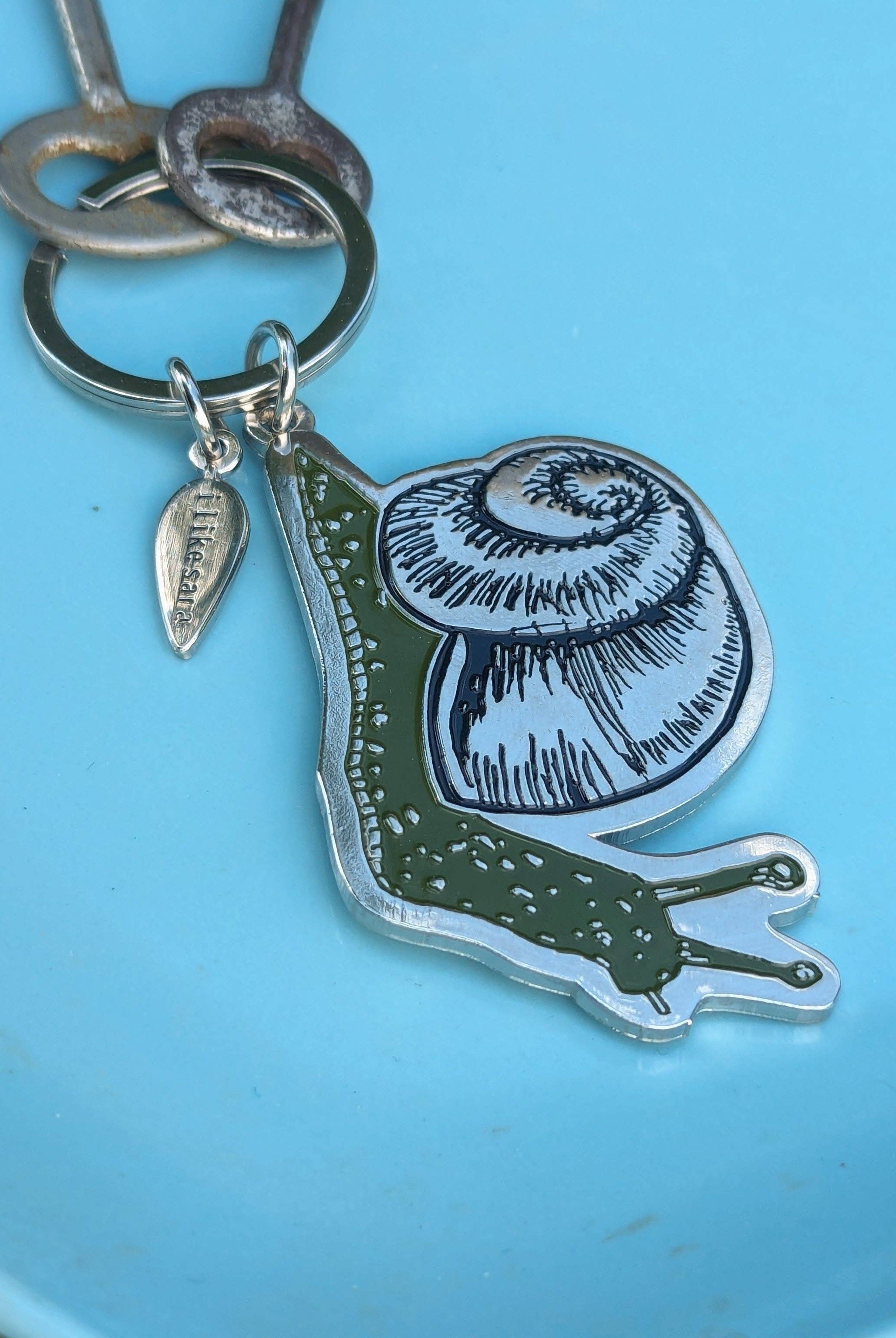 Snail Keychain, Purse Charm, Metal enamel - Gather Goods Co.