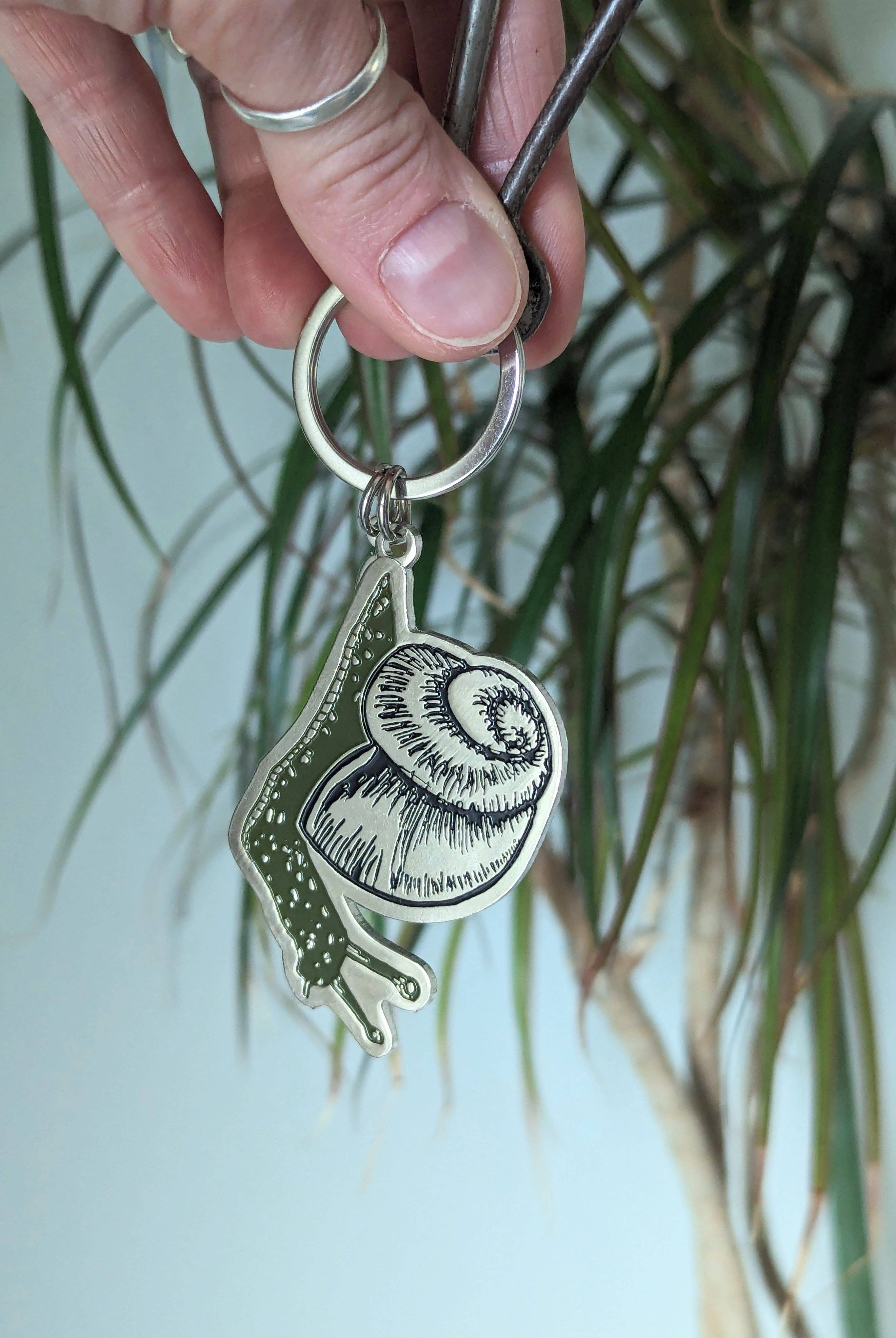 Snail Keychain, Purse Charm, Metal enamel - Gather Goods Co.