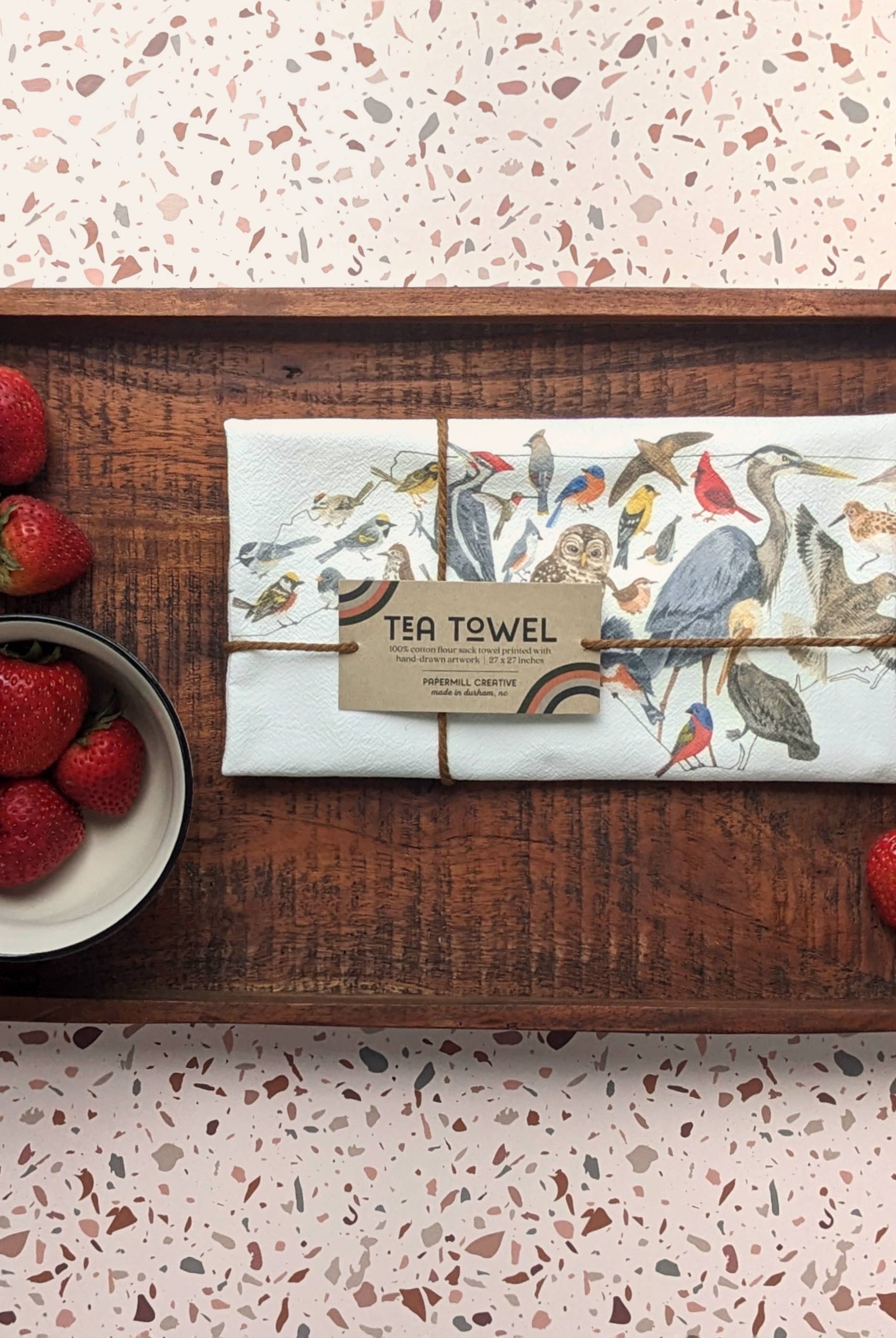 North Carolina Birds tea towel - Gather Goods Co.