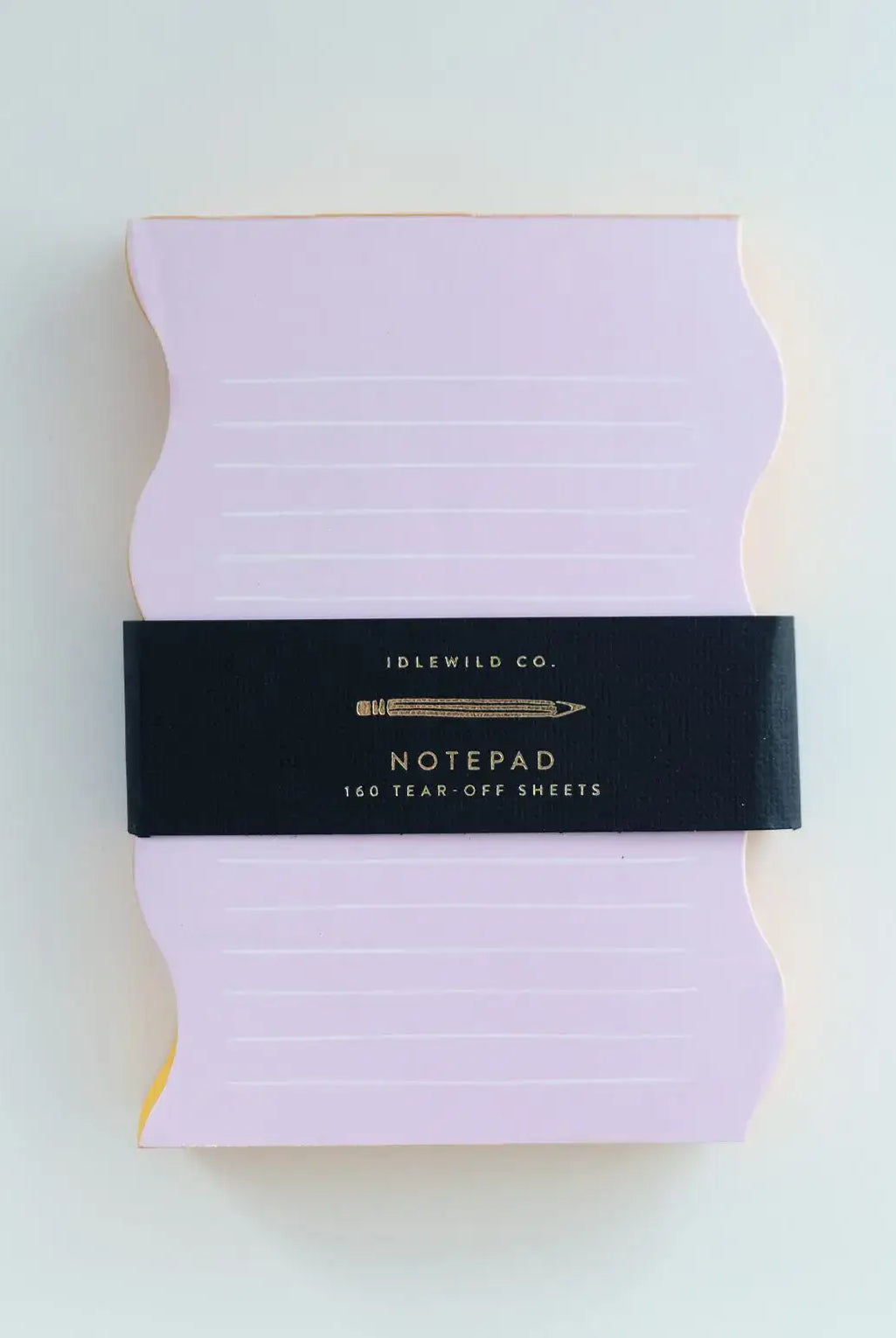 Wavy Shaped Notepad, Lilac + Tangerine Edge - Gather Goods Co.