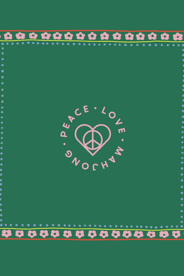 Mats: Dark Green with Pink Flowers - Gather Goods Co.