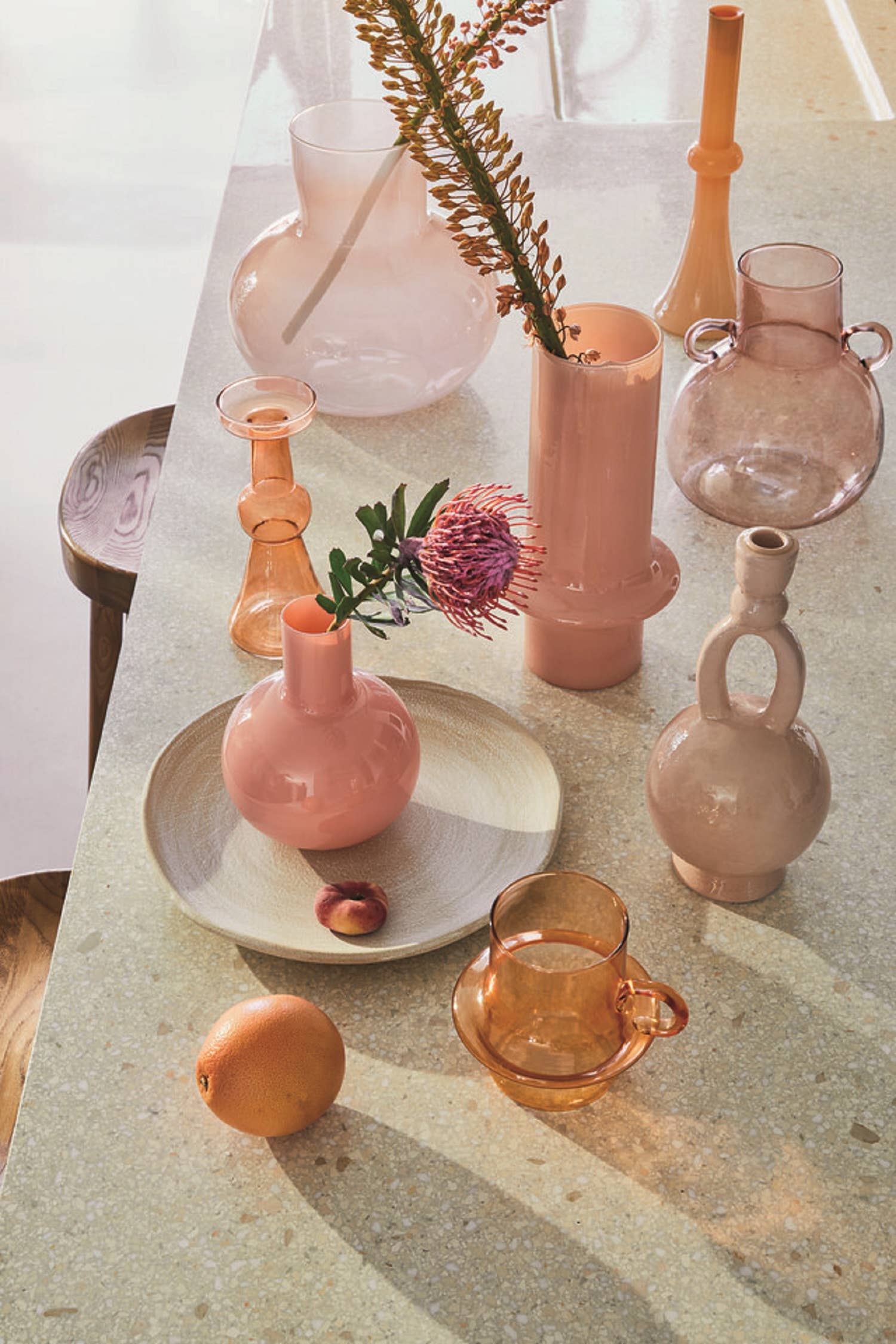 Peachy Pink Oversized Vase - Gather Goods Co.