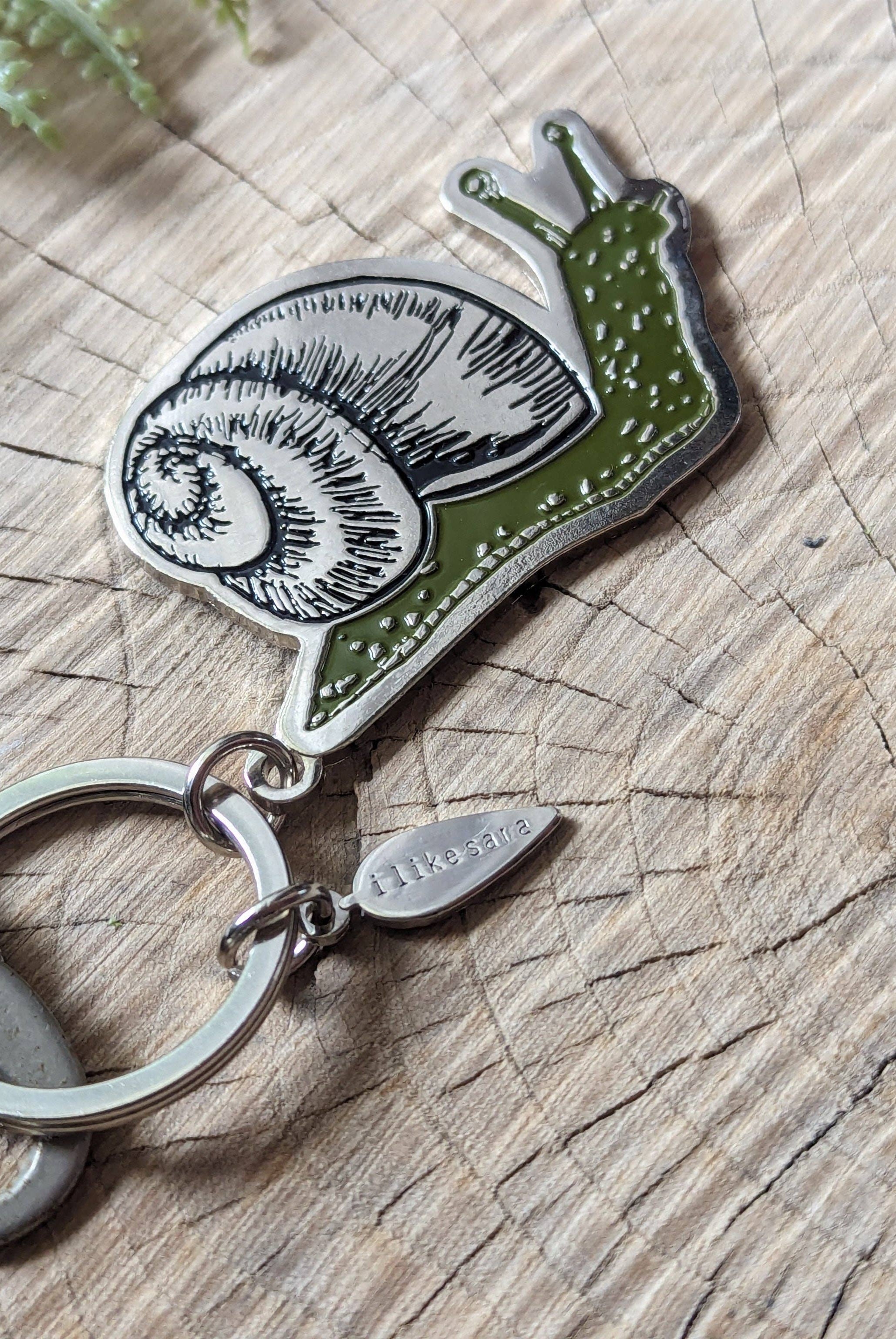 Snail Keychain, Purse Charm, Metal enamel - Gather Goods Co.