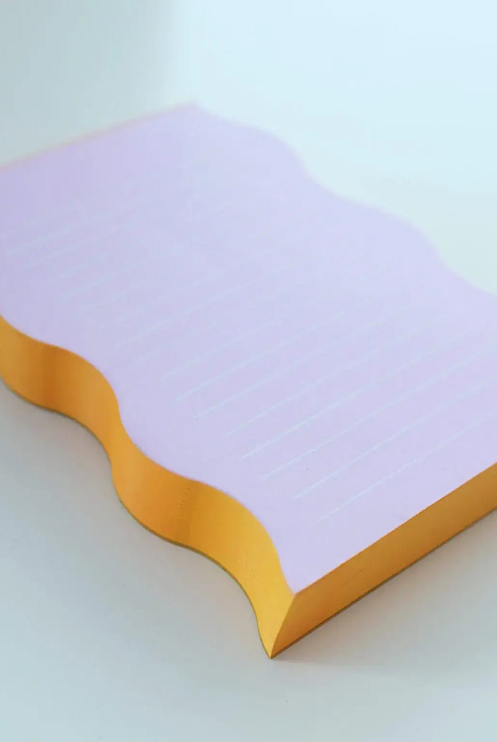 Wavy Shaped Notepad, Lilac + Tangerine Edge - Gather Goods Co.